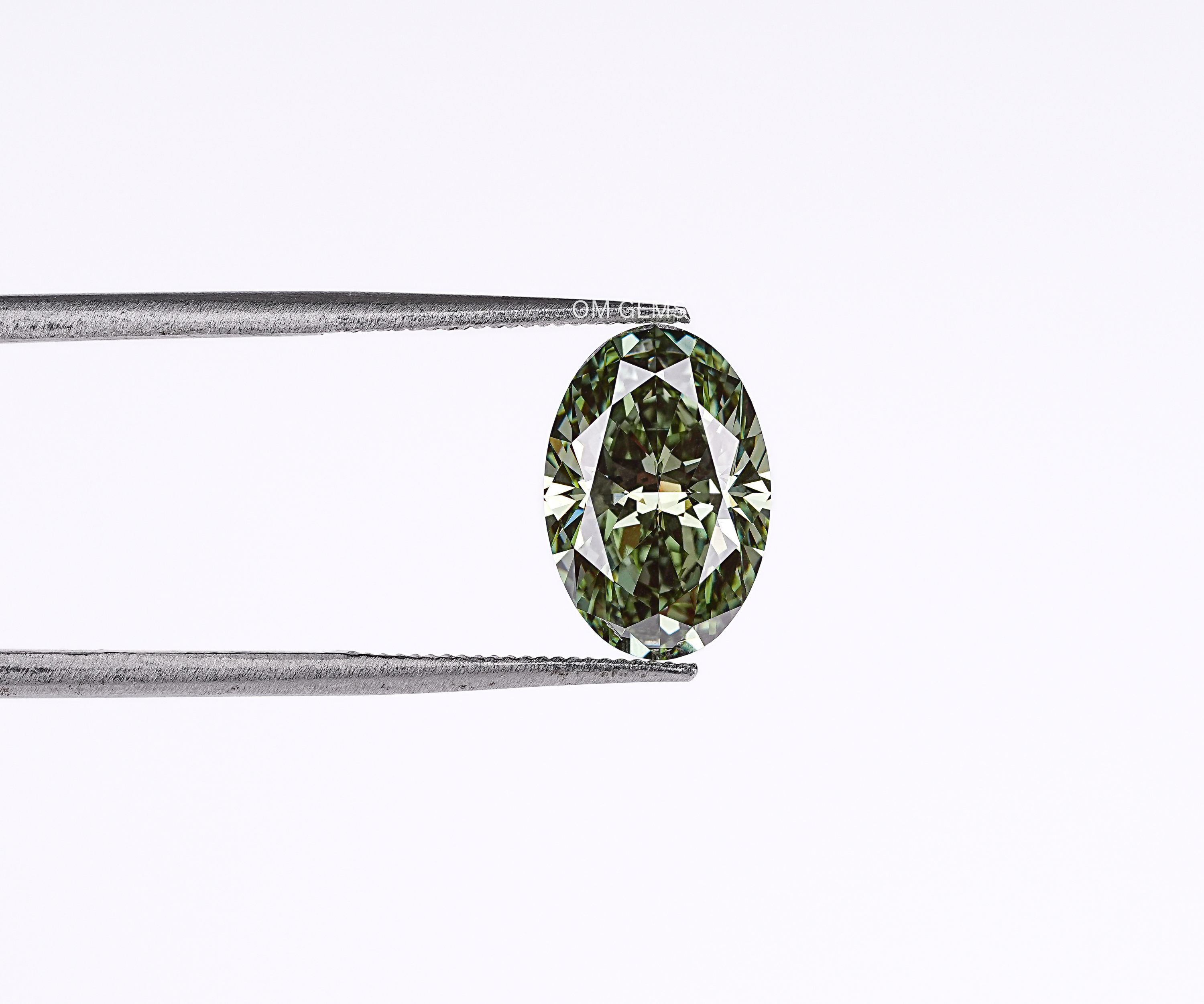 Green Oval Cut Lab Grown Diamond