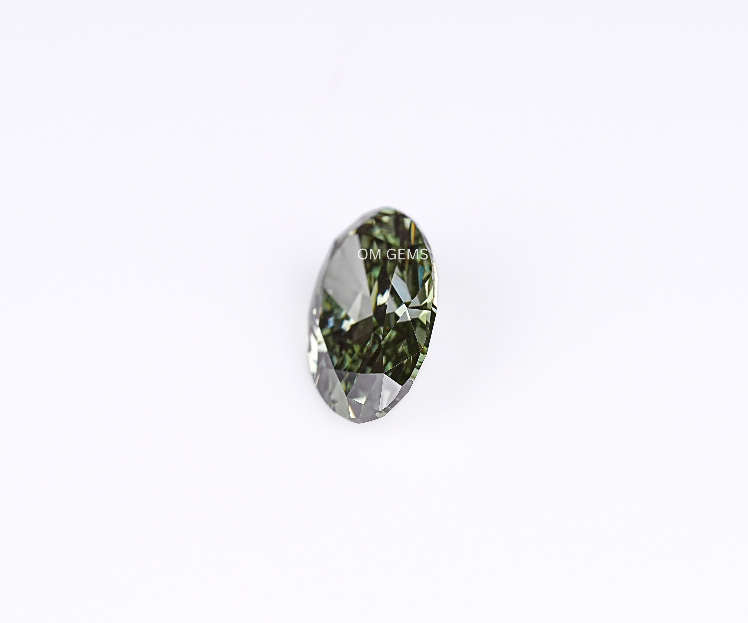 Green Oval Cut Lab Grown Diamond
