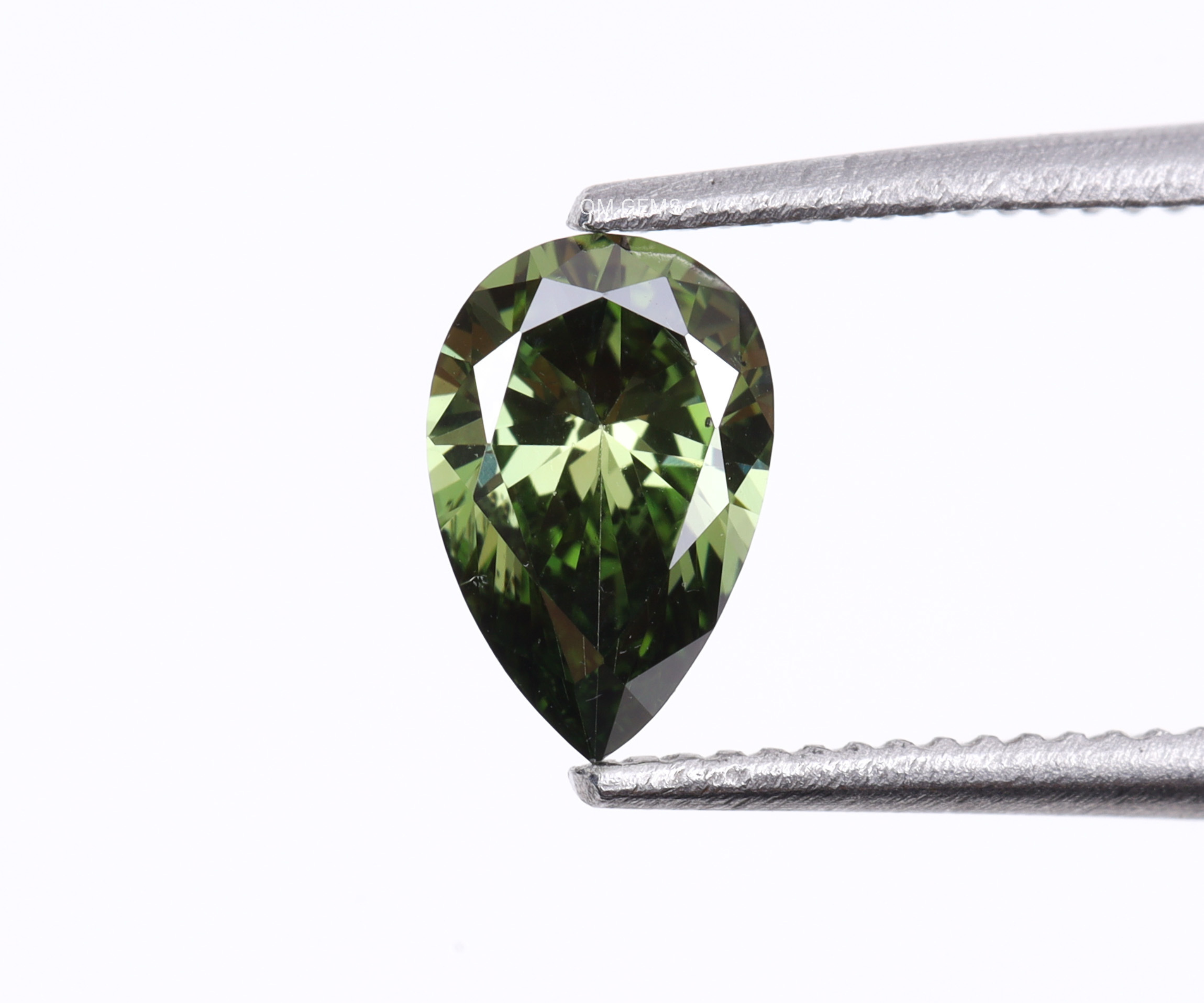 Fancy Green Pear Shaped Lab Grown Diamond