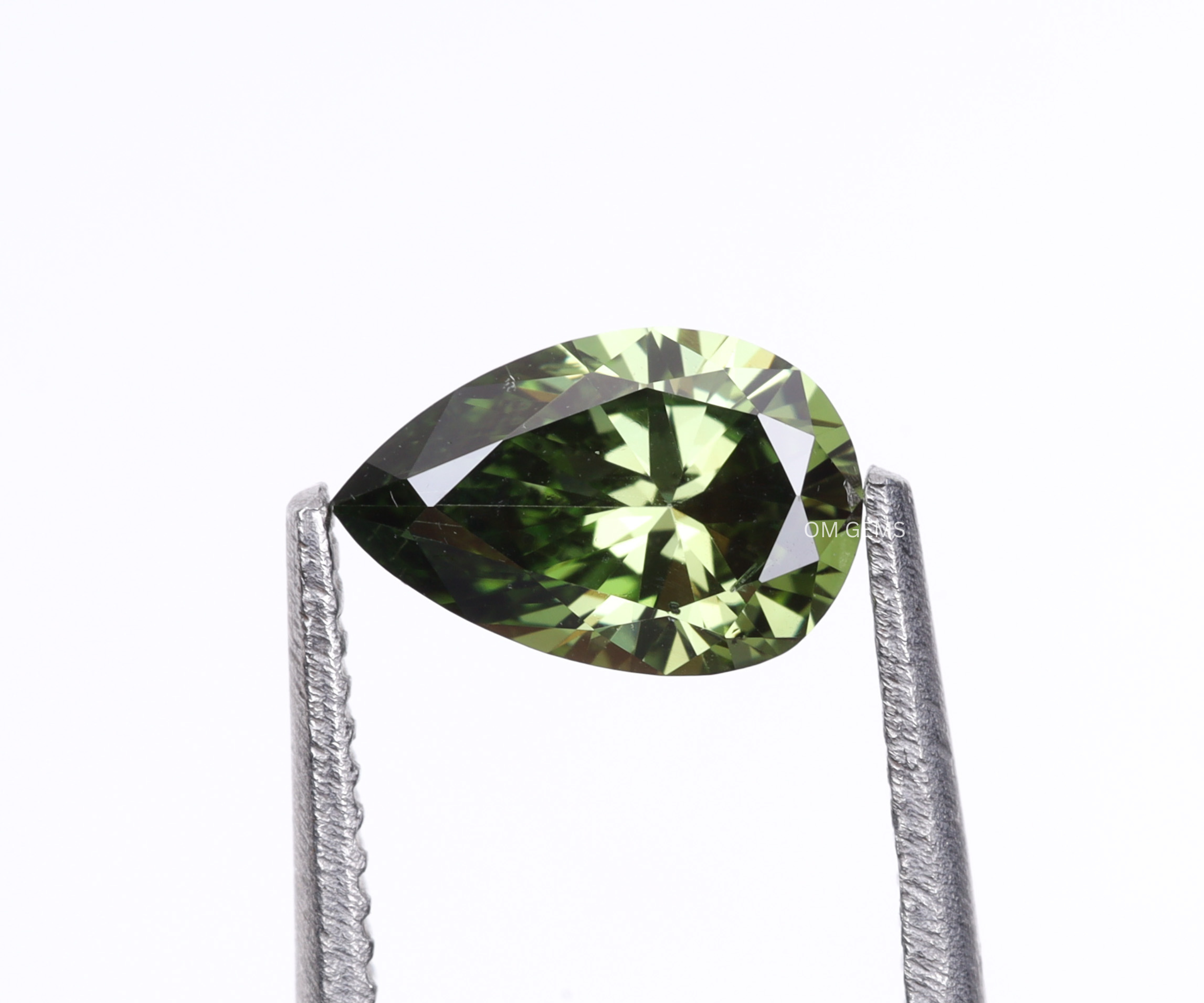 Pear Shaped Green Lab Grown Diamond