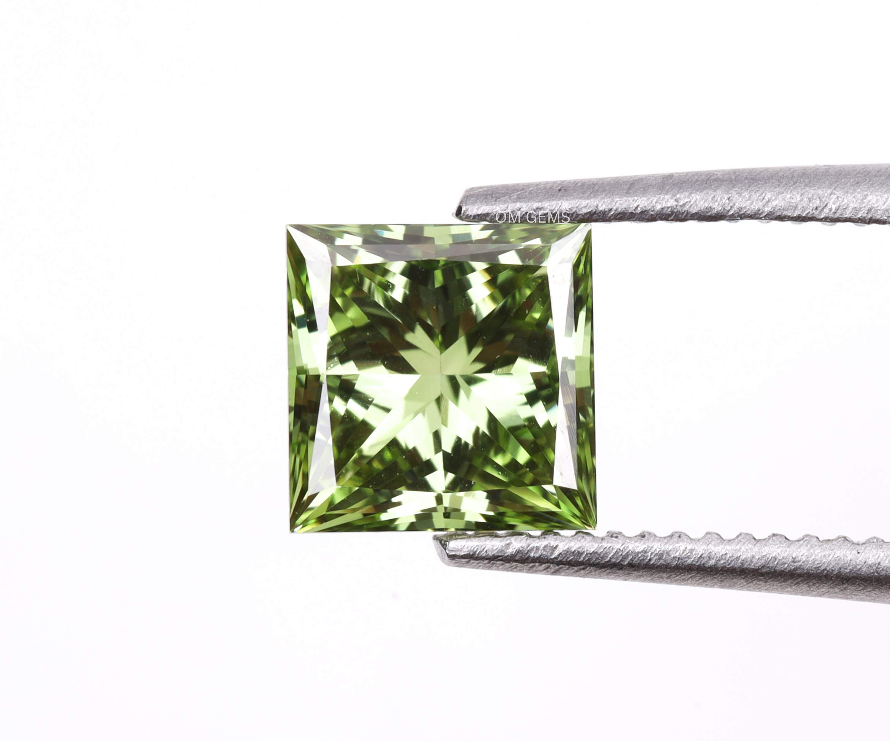 1.75 CT Princess Cut Green Lab Grown Diamond