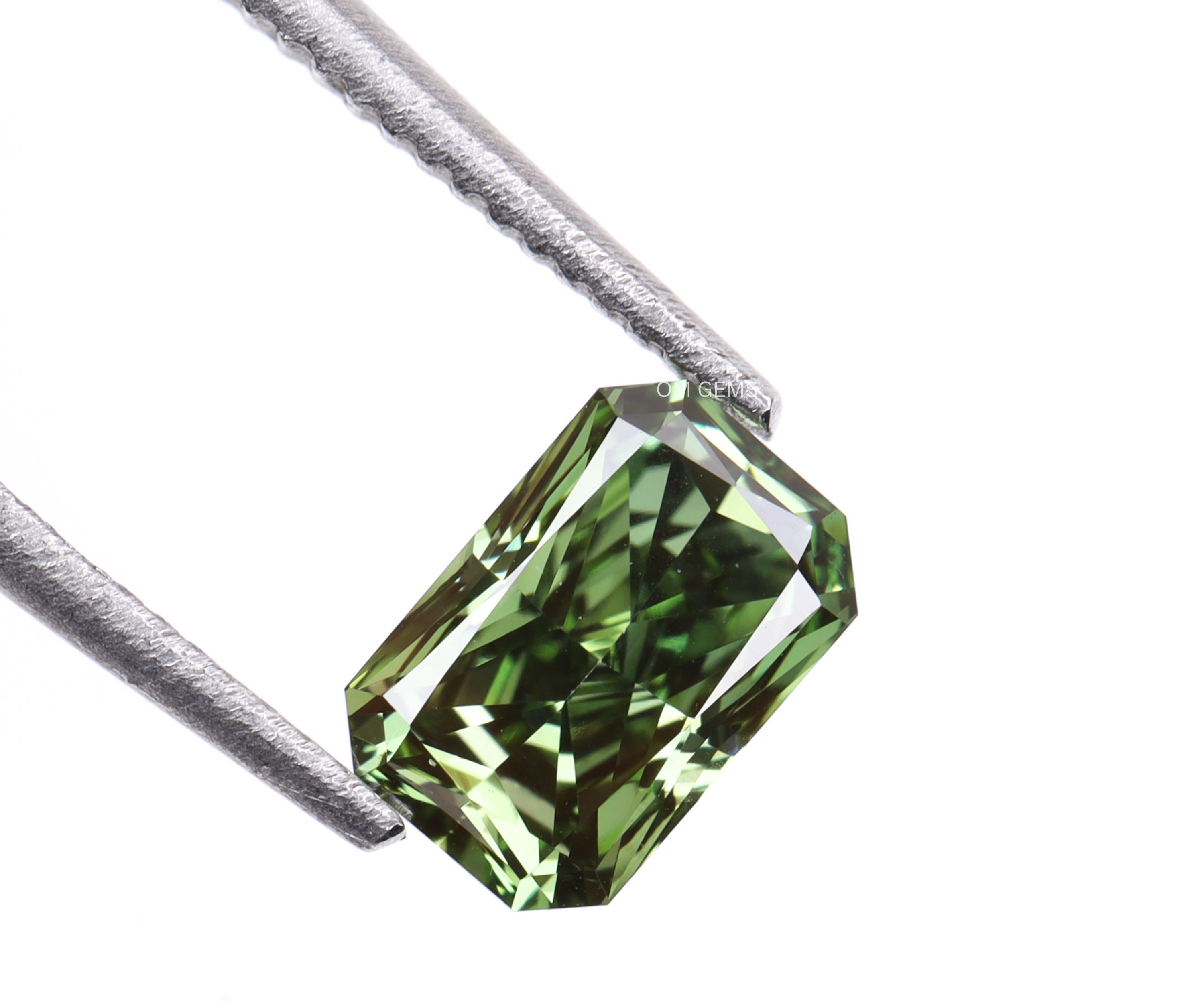 Green Radiant Cut Lab Grown Diamond