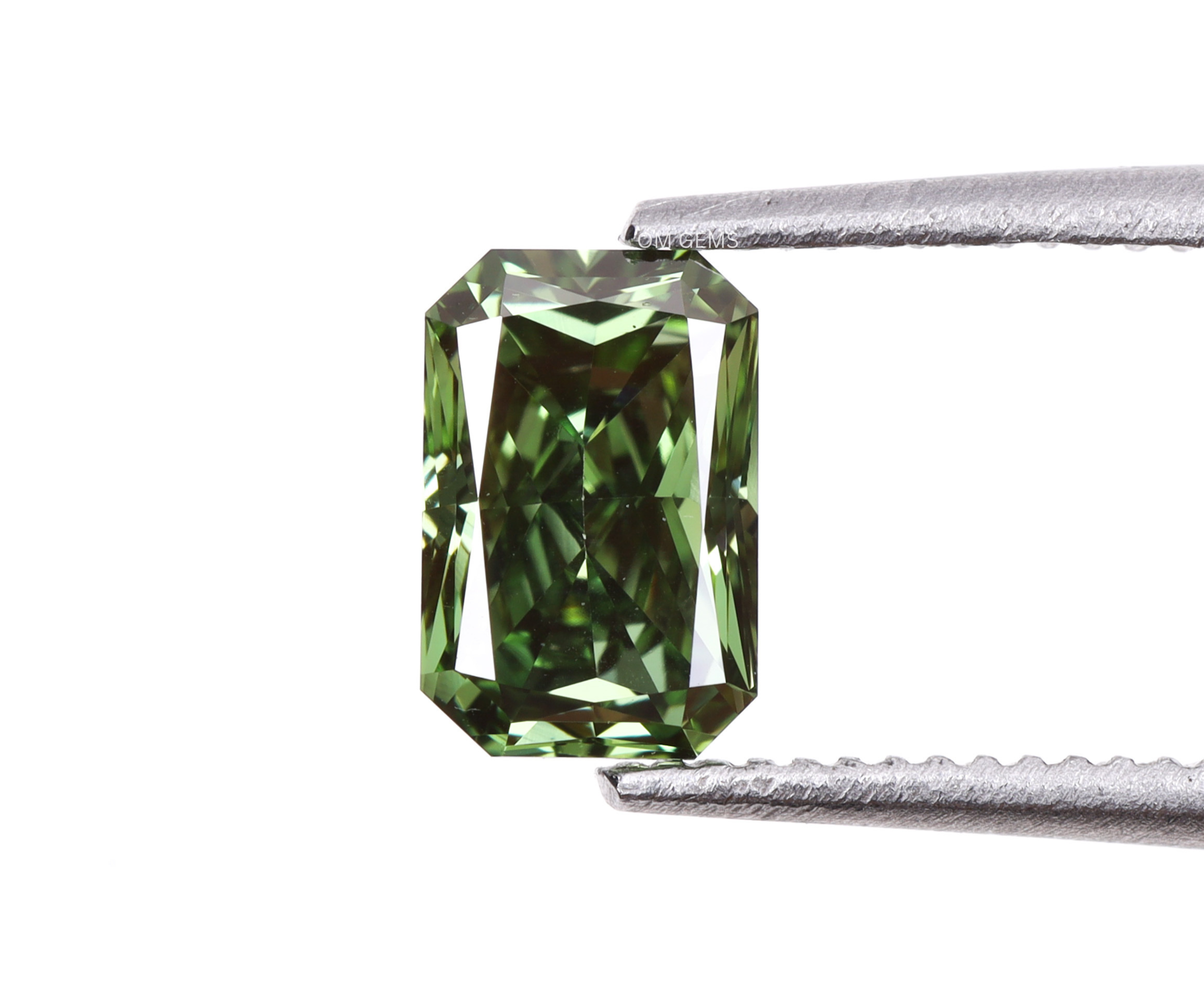 Radiant Cut Green Lab Grown Diamond