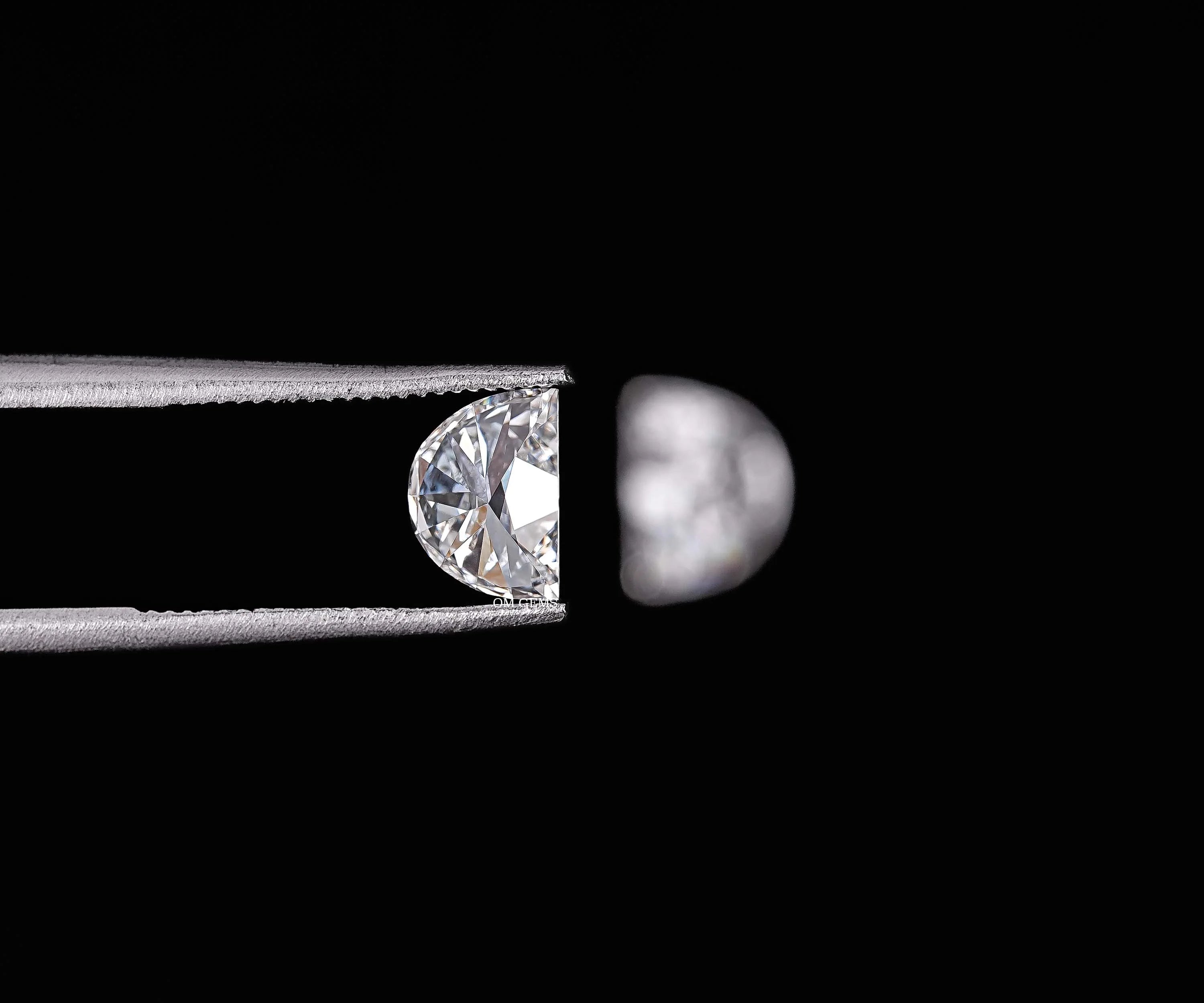Half Moon Cut Lab Diamond Pair