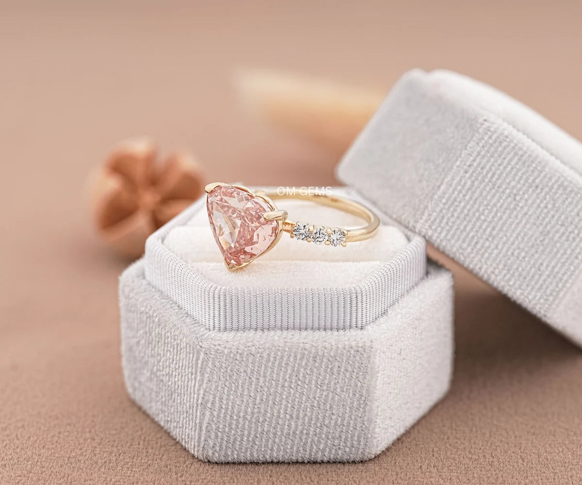 Heart Diamond Solitaire Engagement Ring