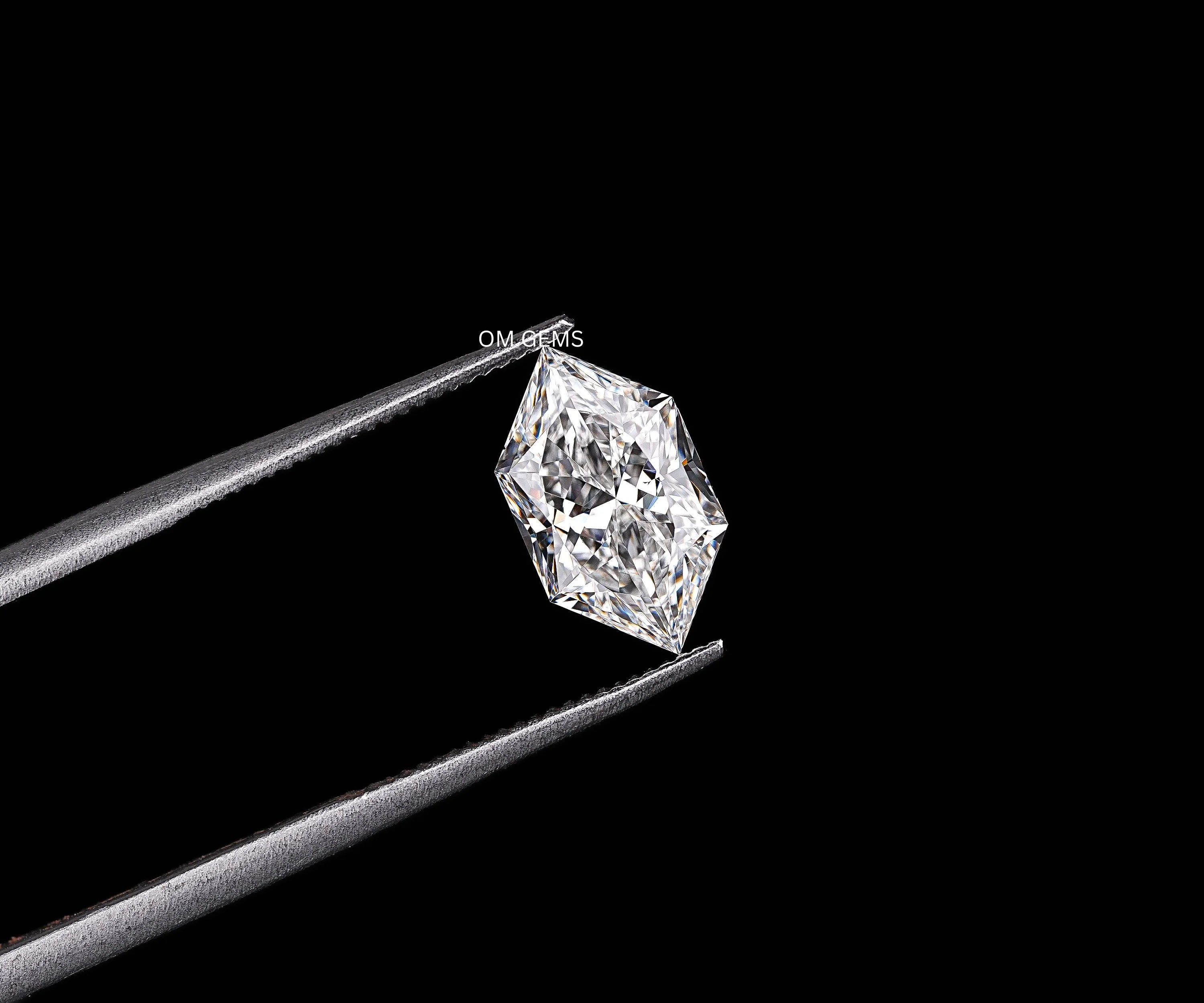 Hexagon Cut Lab Grown Diamond Loose