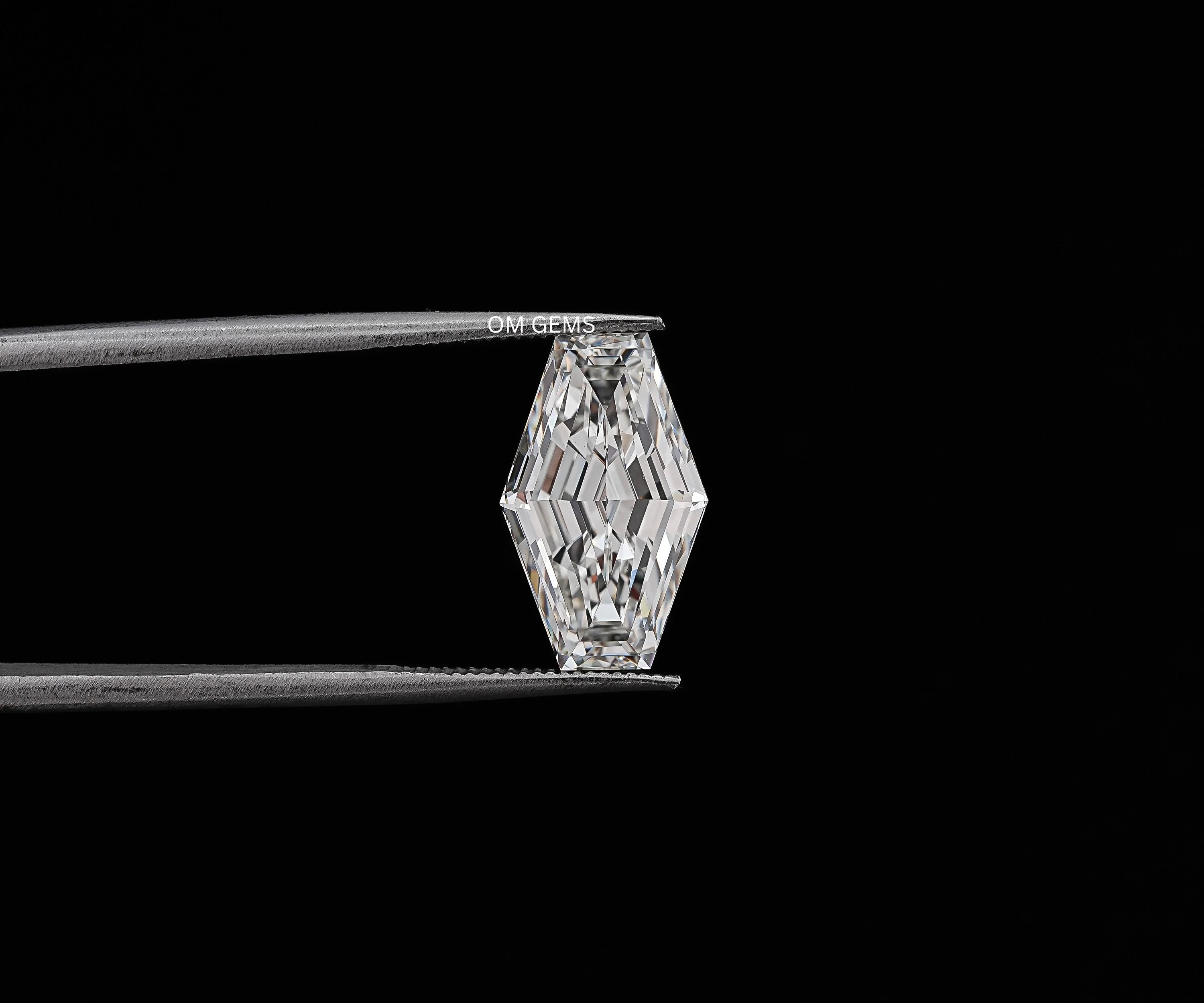 Hexagon Lozenge Cut Lab Grown Diamond