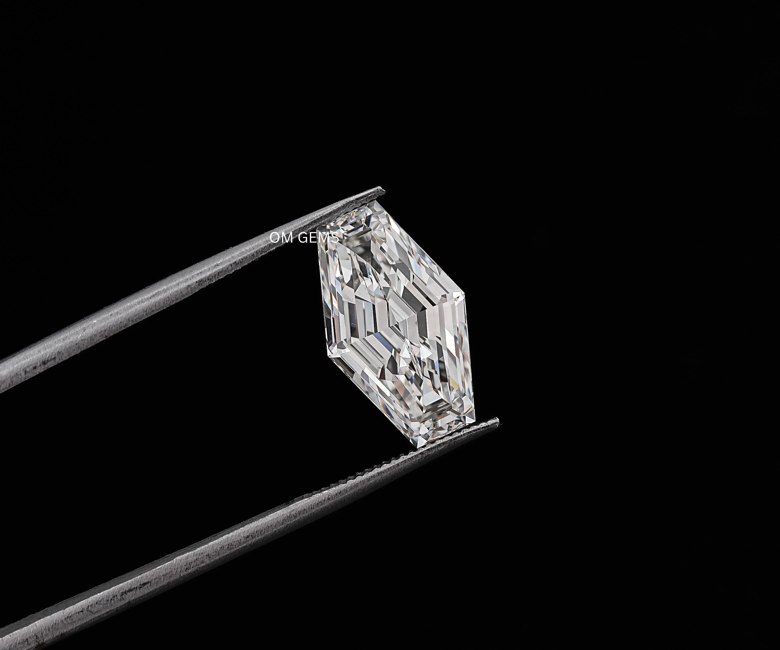 Hexagon Lozenge Cut Lab Grown Diamond