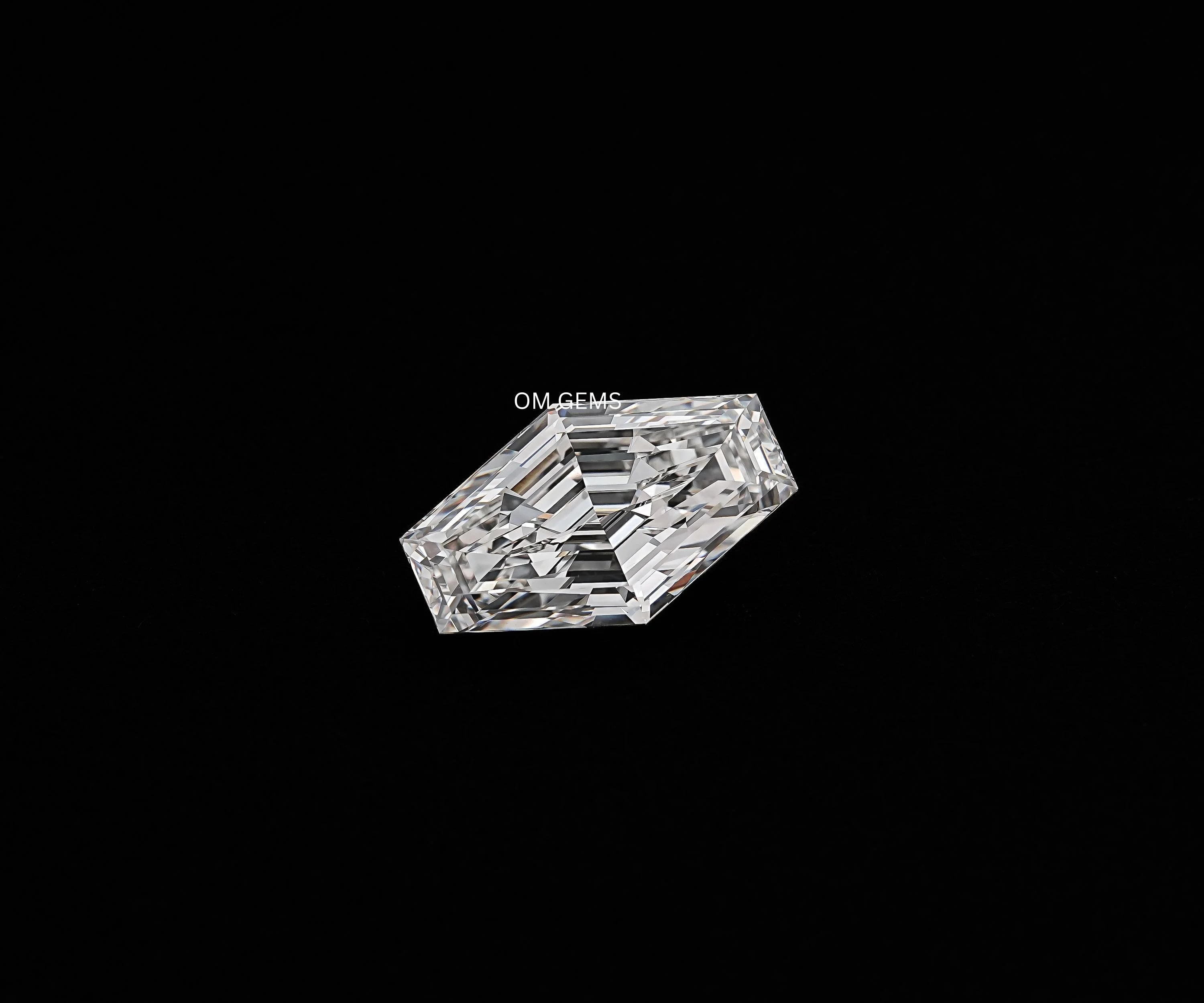Hexagon Lozenge Cut Lab Grown Diamond