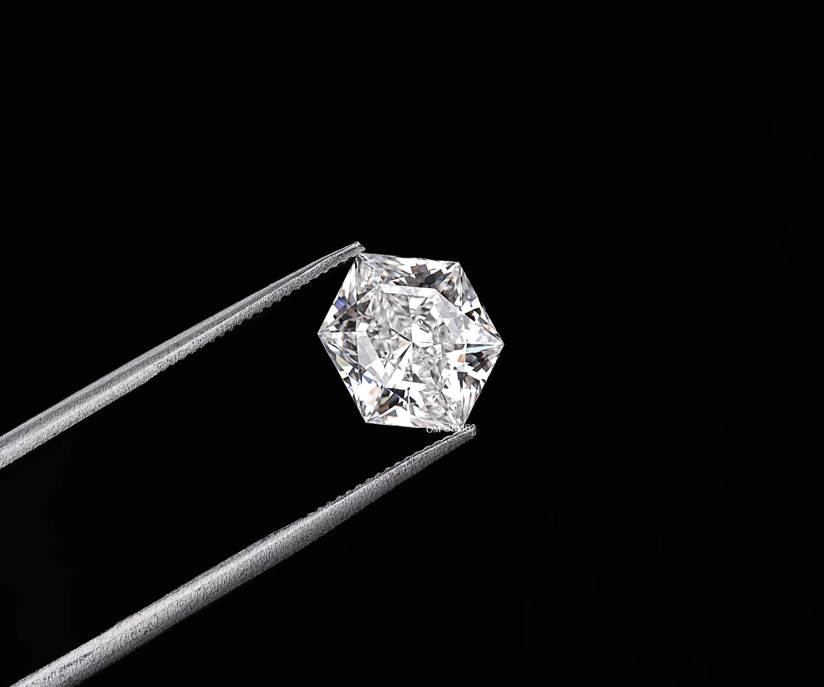 2.05 Carat Hexagon Hime Brilliant Cut Lab Grown Loose Diamond