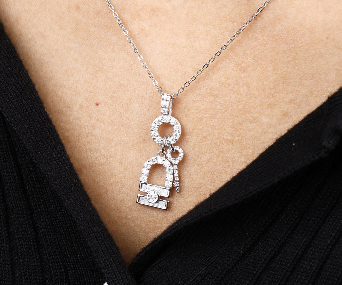 Iced Out Padlock and Key Moissanite Hip Hop Bling Jewelry Pendant