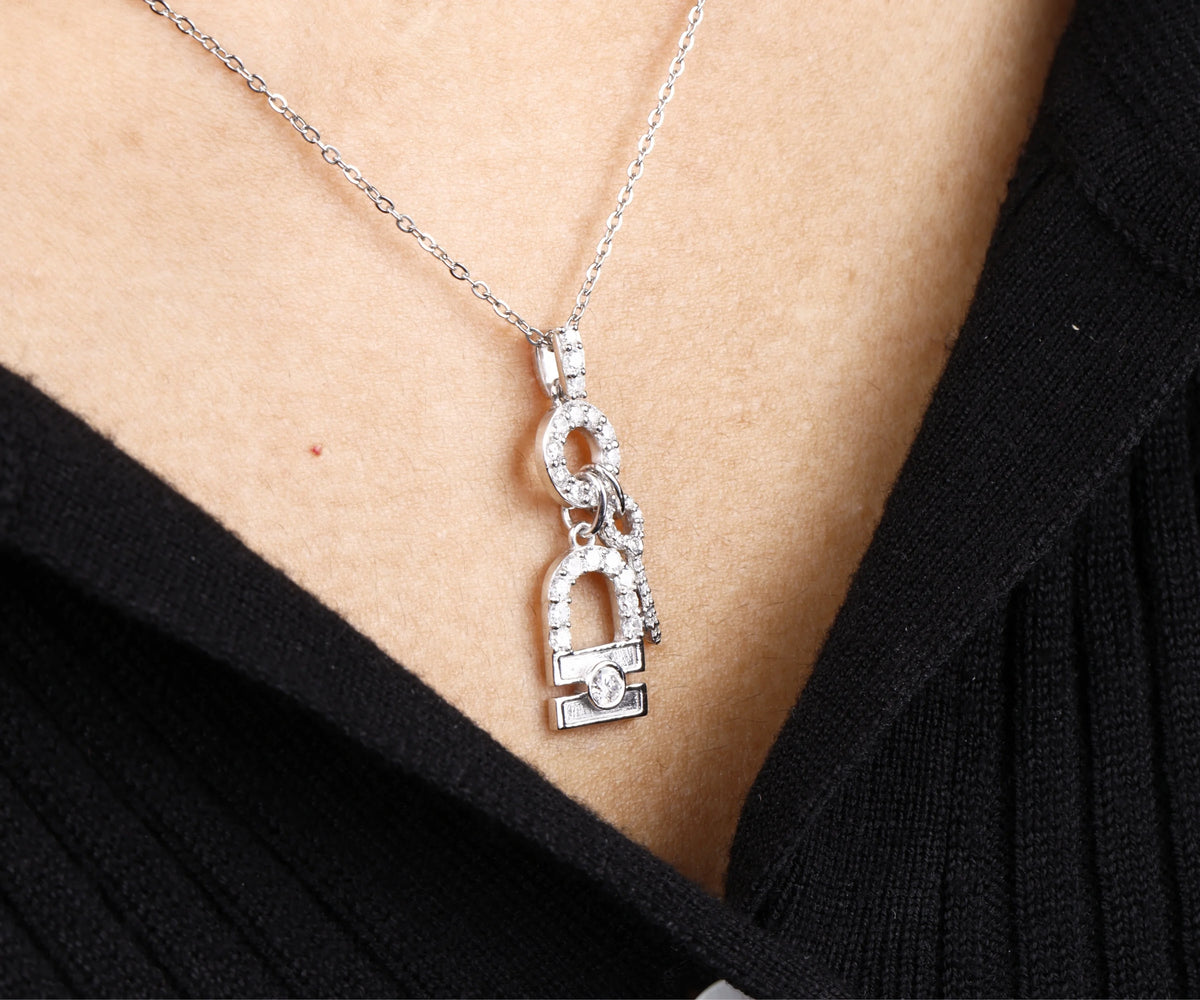 Iced Out Padlock and Key Moissanite Hip Hop Bling Jewelry Pendant