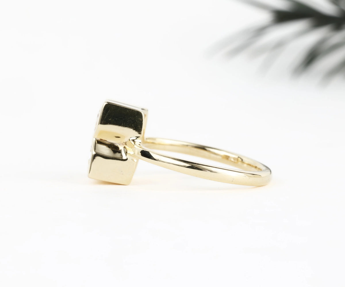 Custom K-Shaped Lab Grown Diamond Stackable Ring