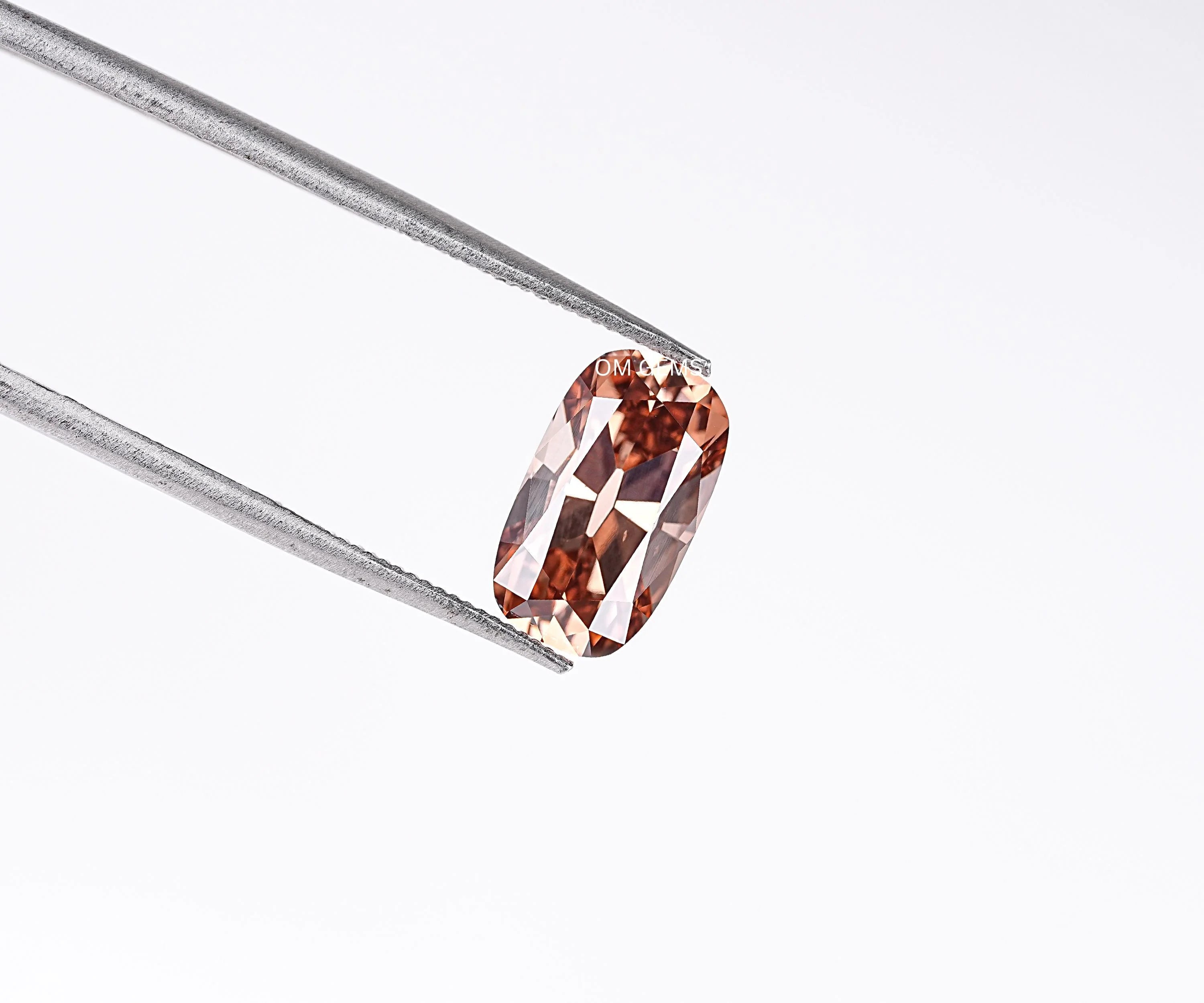Lab Created Champagne Old Mine Cushion Diamond