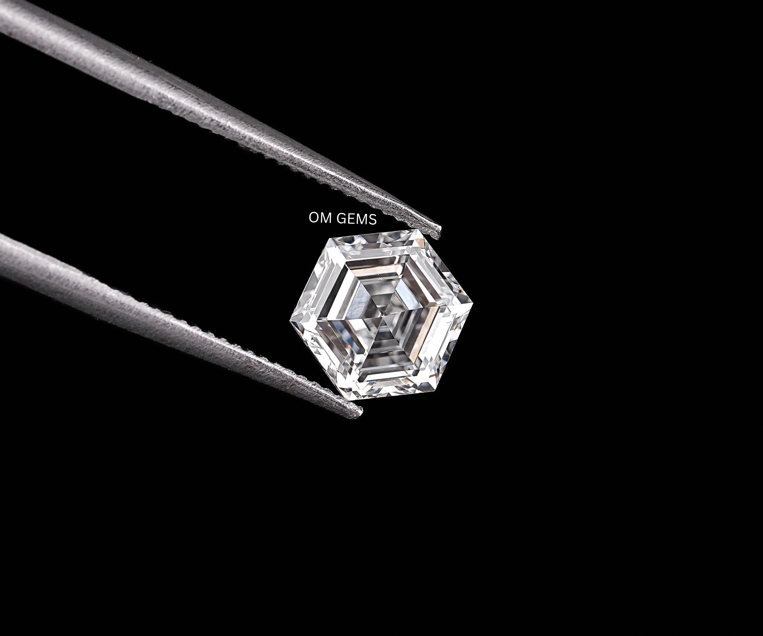 Lab Grown Hexagon Cut Loose Diamond