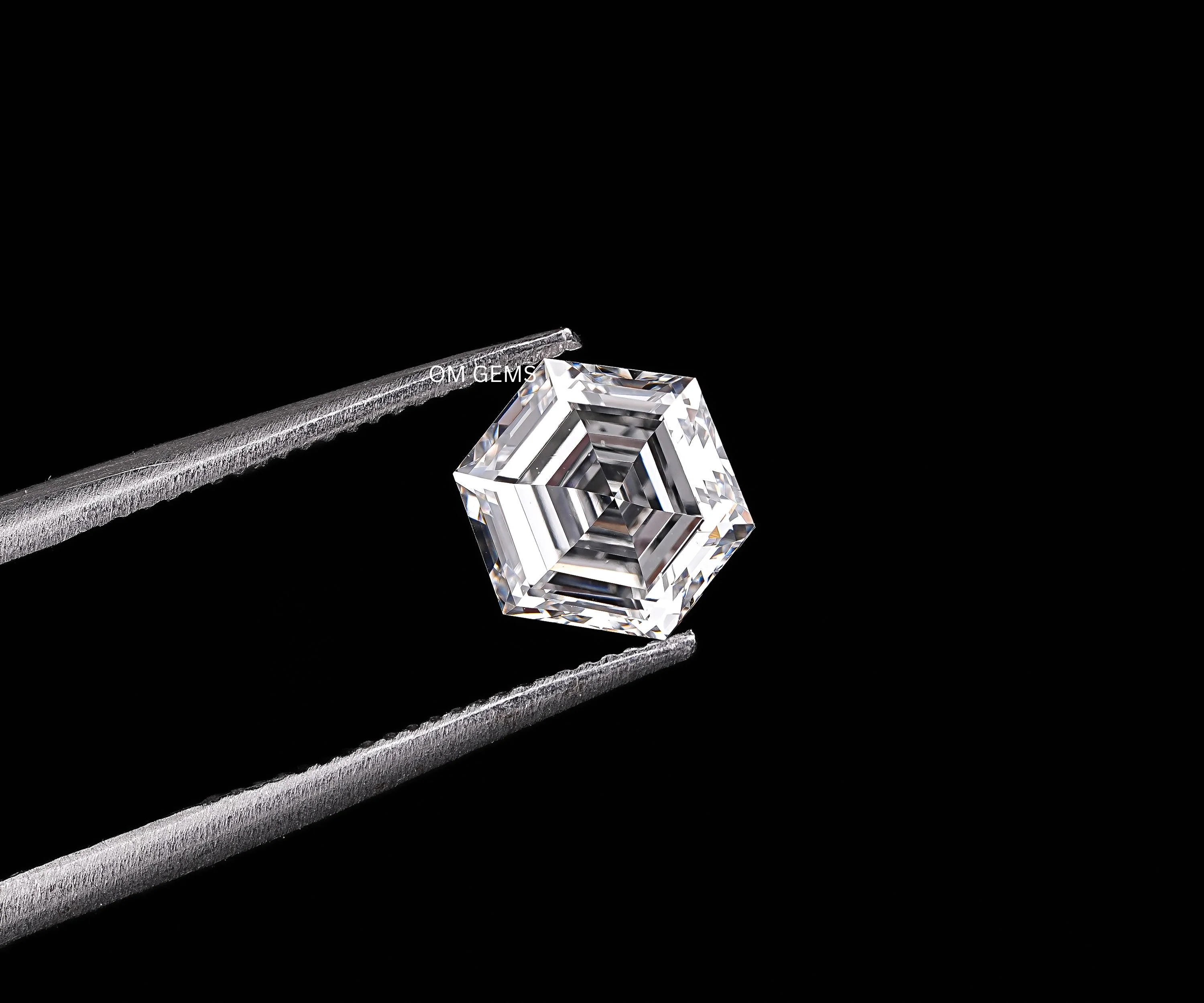 Lab Grown Hexagon Cut Loose Diamond