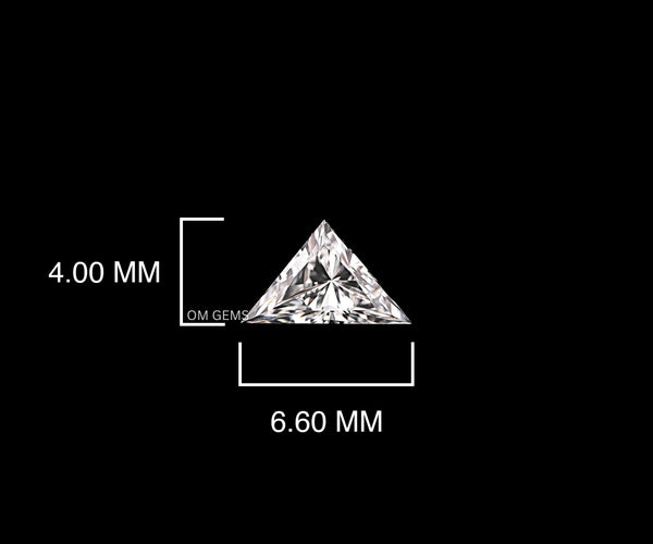 6.60X4.00mm Triangle Melee Loose Lab Grown CVD Diamond DEF Color VVS VS Clarity