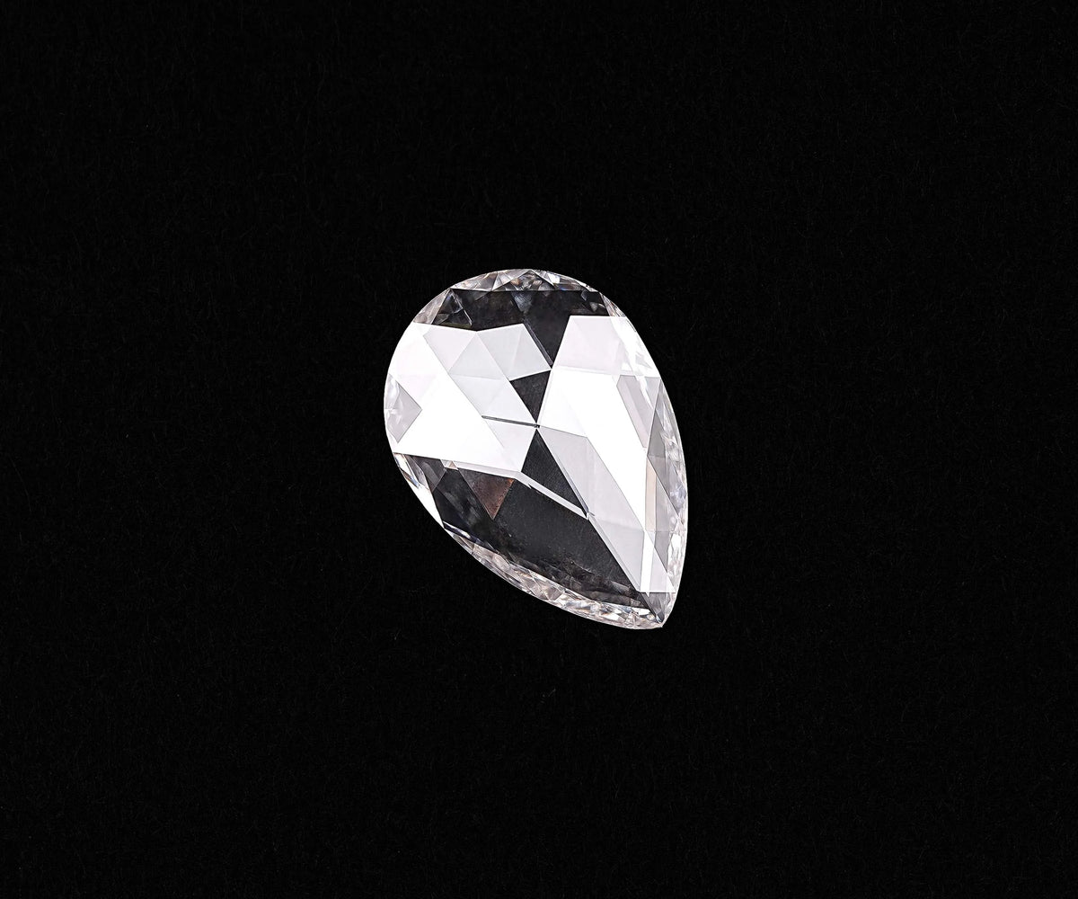 Pear Rose Cut Lab Created Loose Diamond