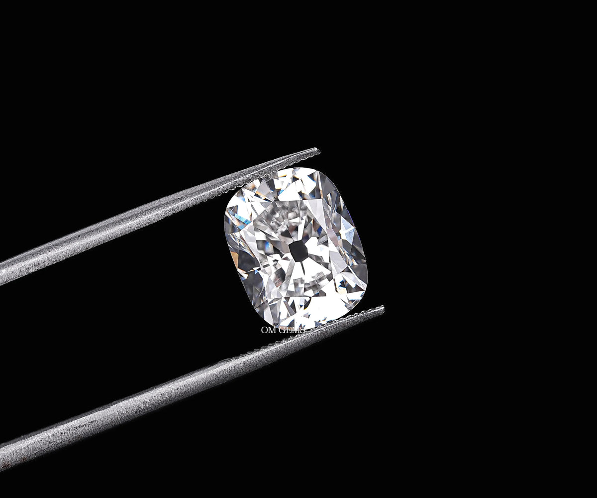 3.38 Carat Antique Old Mine Cushion Cut Lab Created Diamond