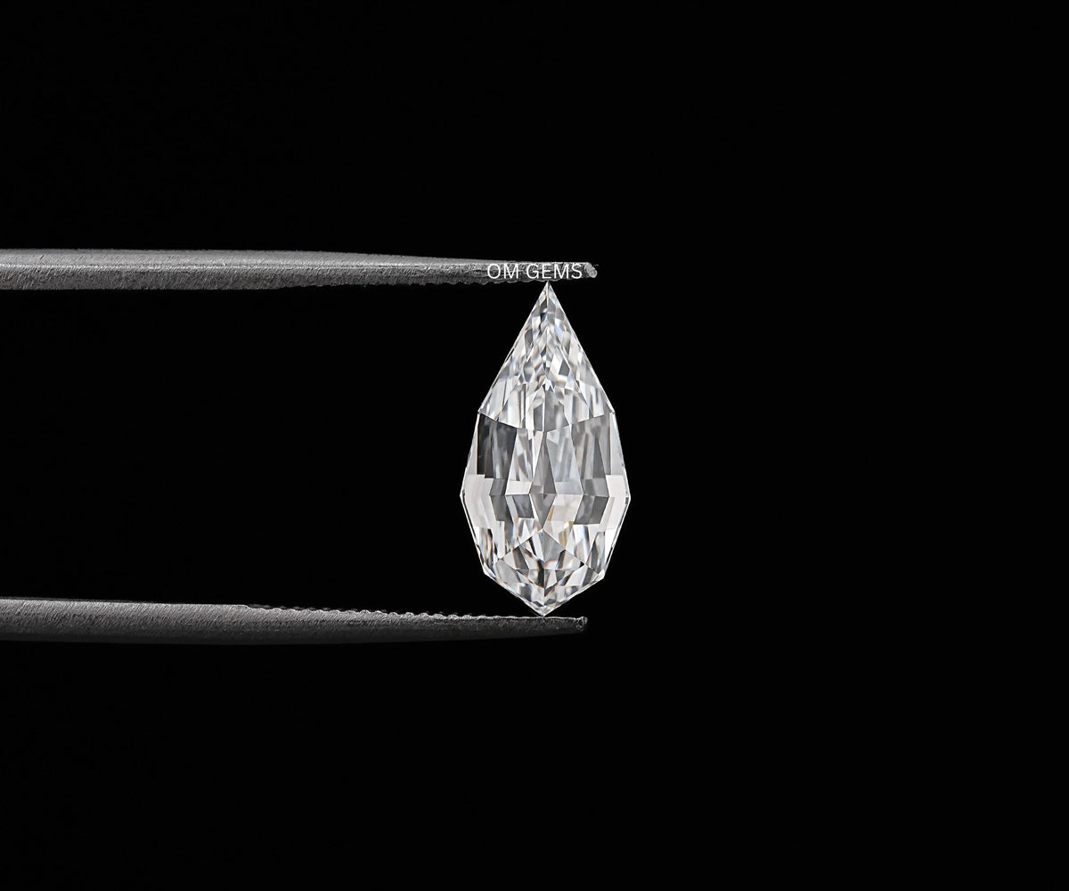 Elongated Pear Step Cut Lab Created Loose Diamond