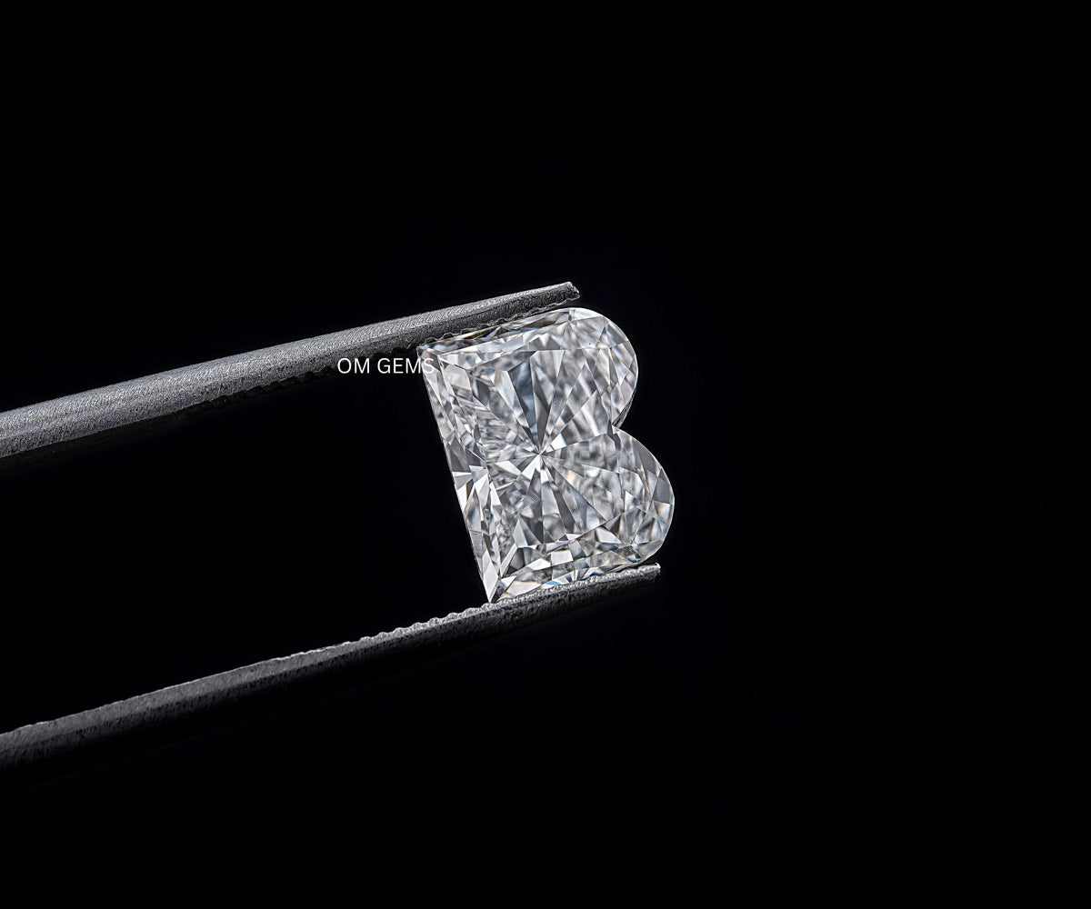 Letter B Alphabet Excellent Cut Lab Created Initial Diamond