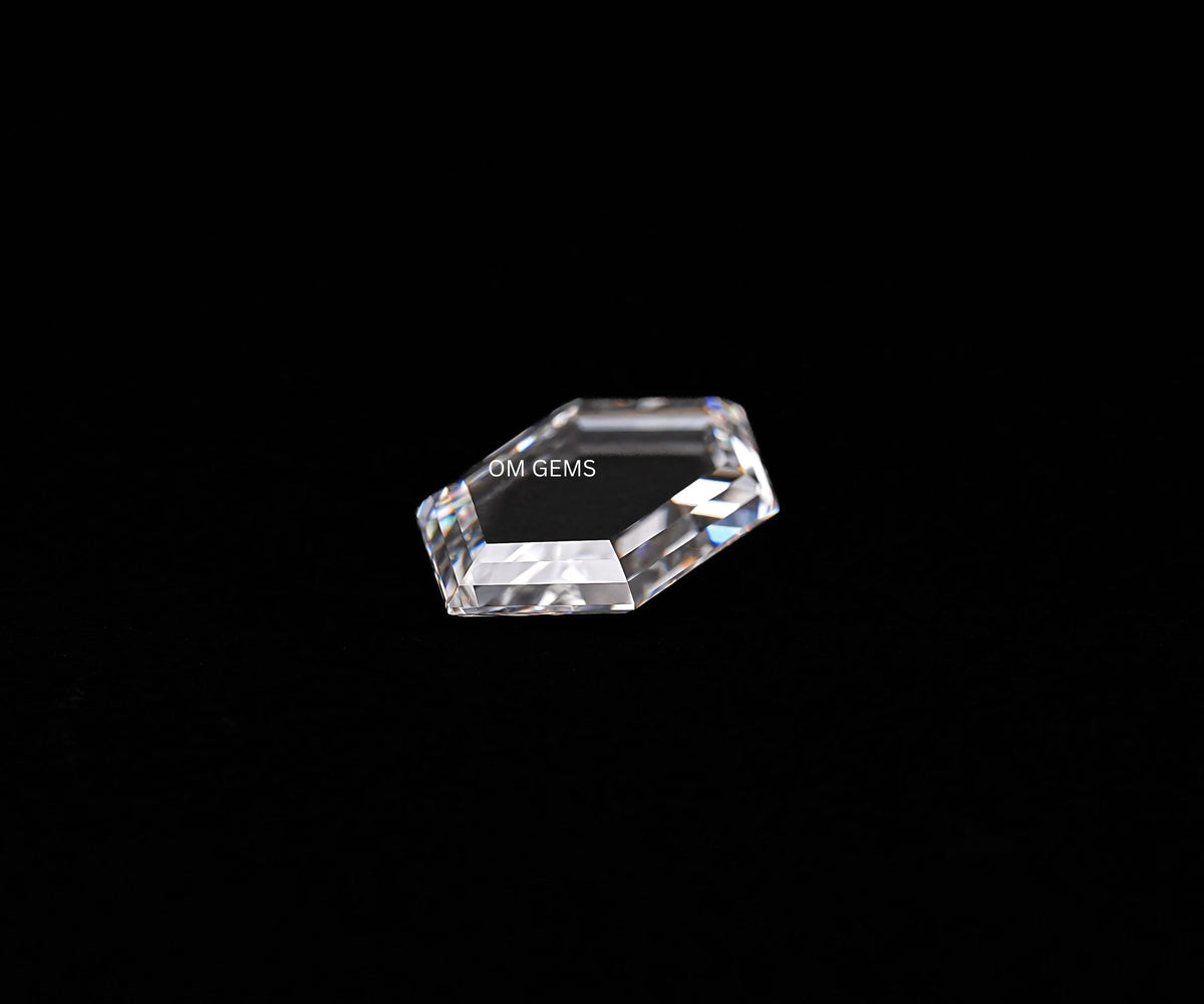 Elongated Hexagon Portrait Cut Lab Created Diamond
