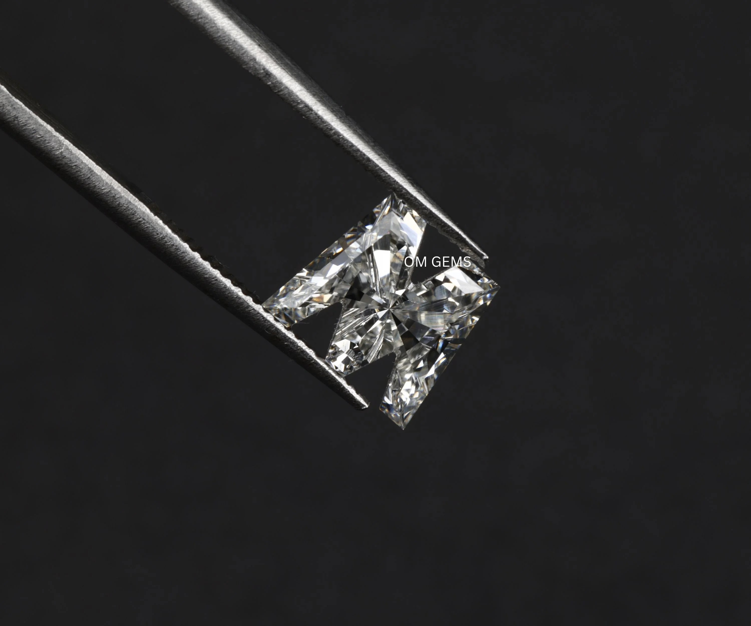 M Alphabet Shaped Lab Grown Diamond