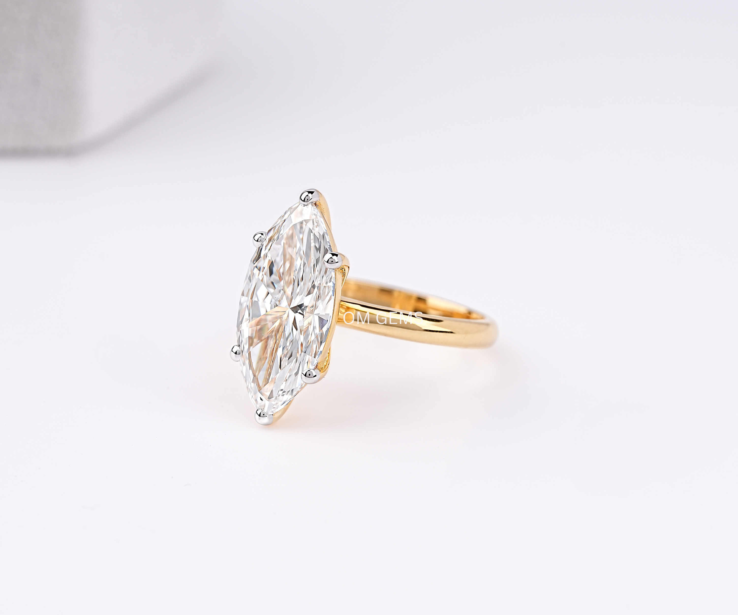 Marquise Cut Solitaire Diamond Engagement Ring