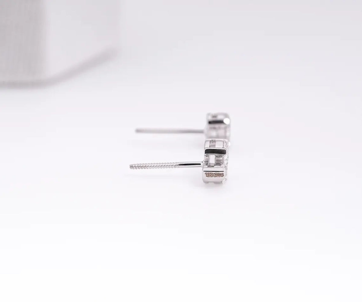 Toi et Moi Marquise Round Lab Grown Diamond Stud Earrings