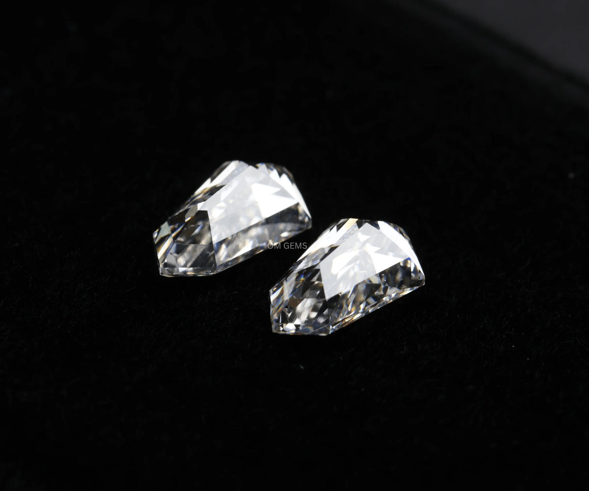 3.19 Carat Shield Full Cut Lab Grown Matched Diamond Pair