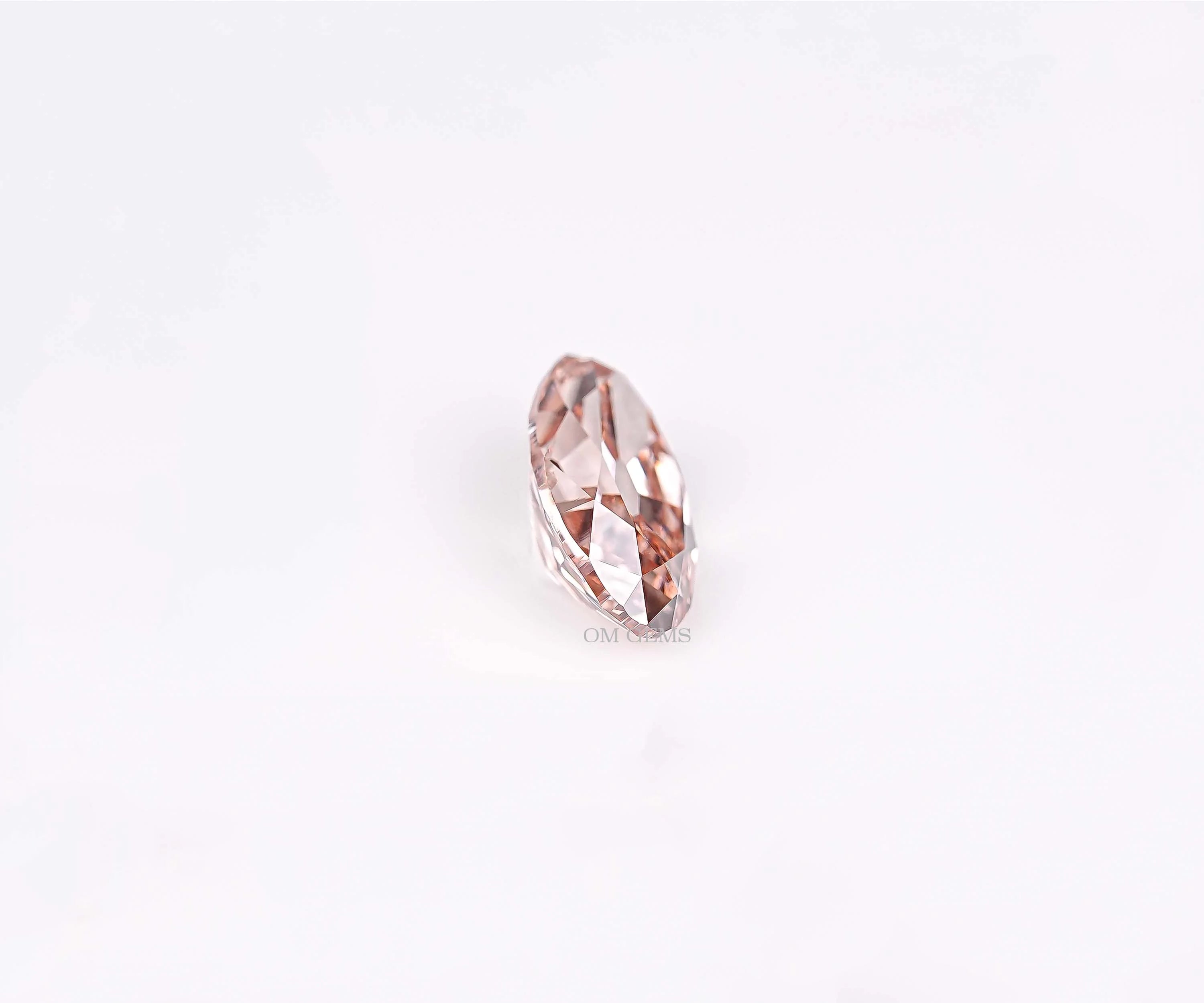 Champagne Old Mine Moval Cut Lab Grown Diamond