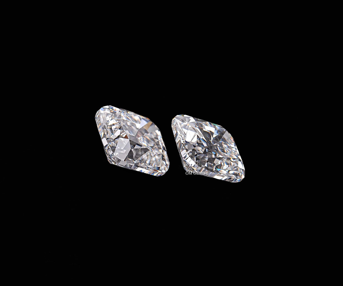8.08 Carat Cushion Old Mine Cut Lab Created Matched Diamond Pair