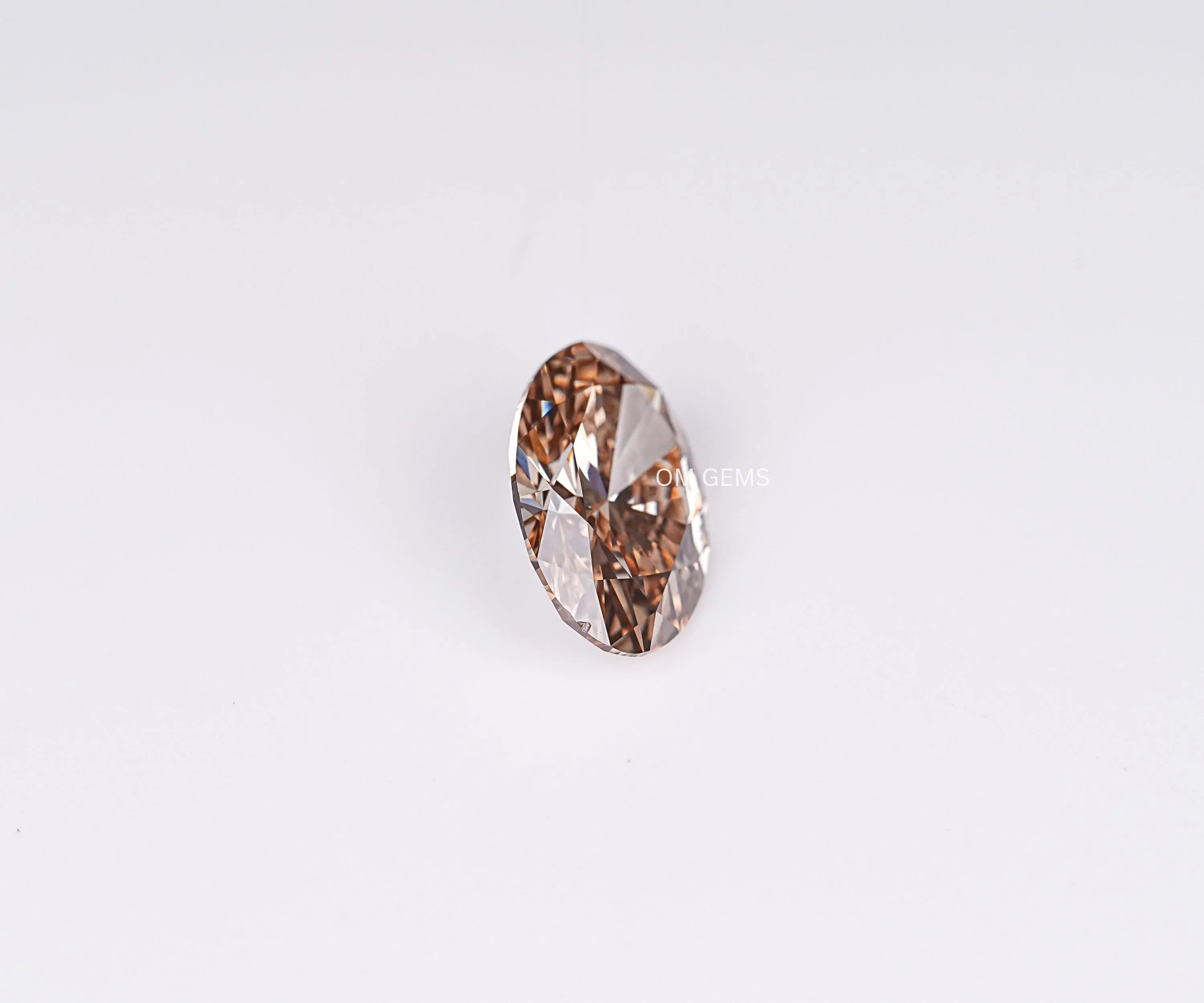 Oval Cut Fancy Champagne Lab Loose Diamond