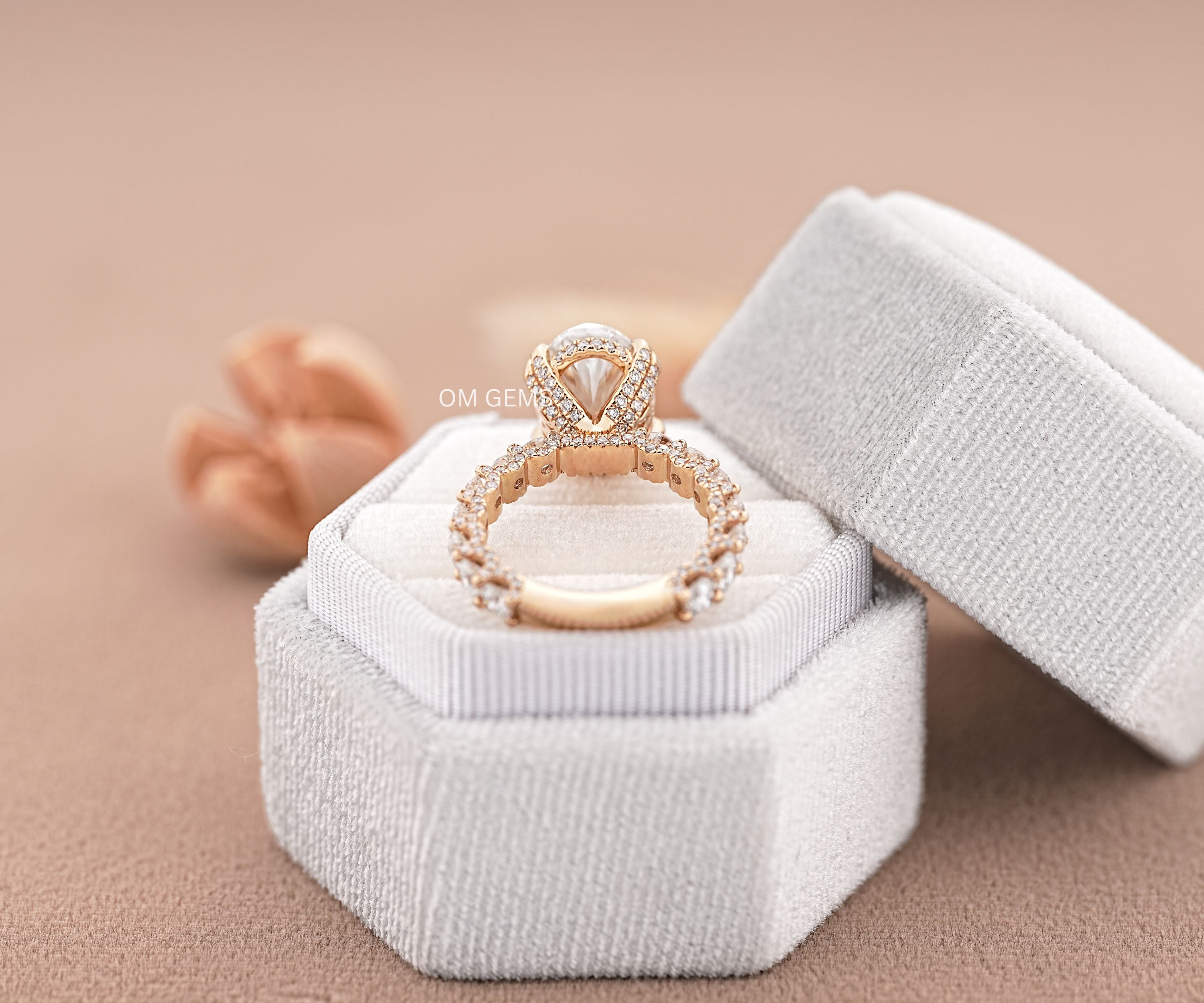 Oval Cut Accent Engagement Ring