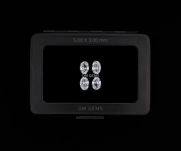 5.00x3.00mm Oval Shape Melee Loose Lab Grown CVD Diamond DEF Color VVS VS Clarity
