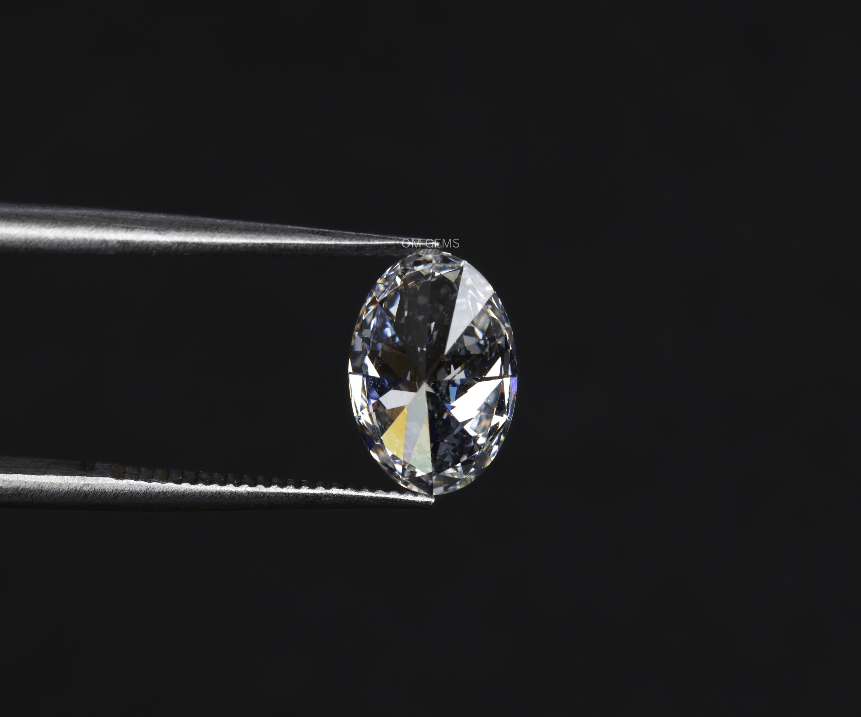 Oval cut lab created diamond 