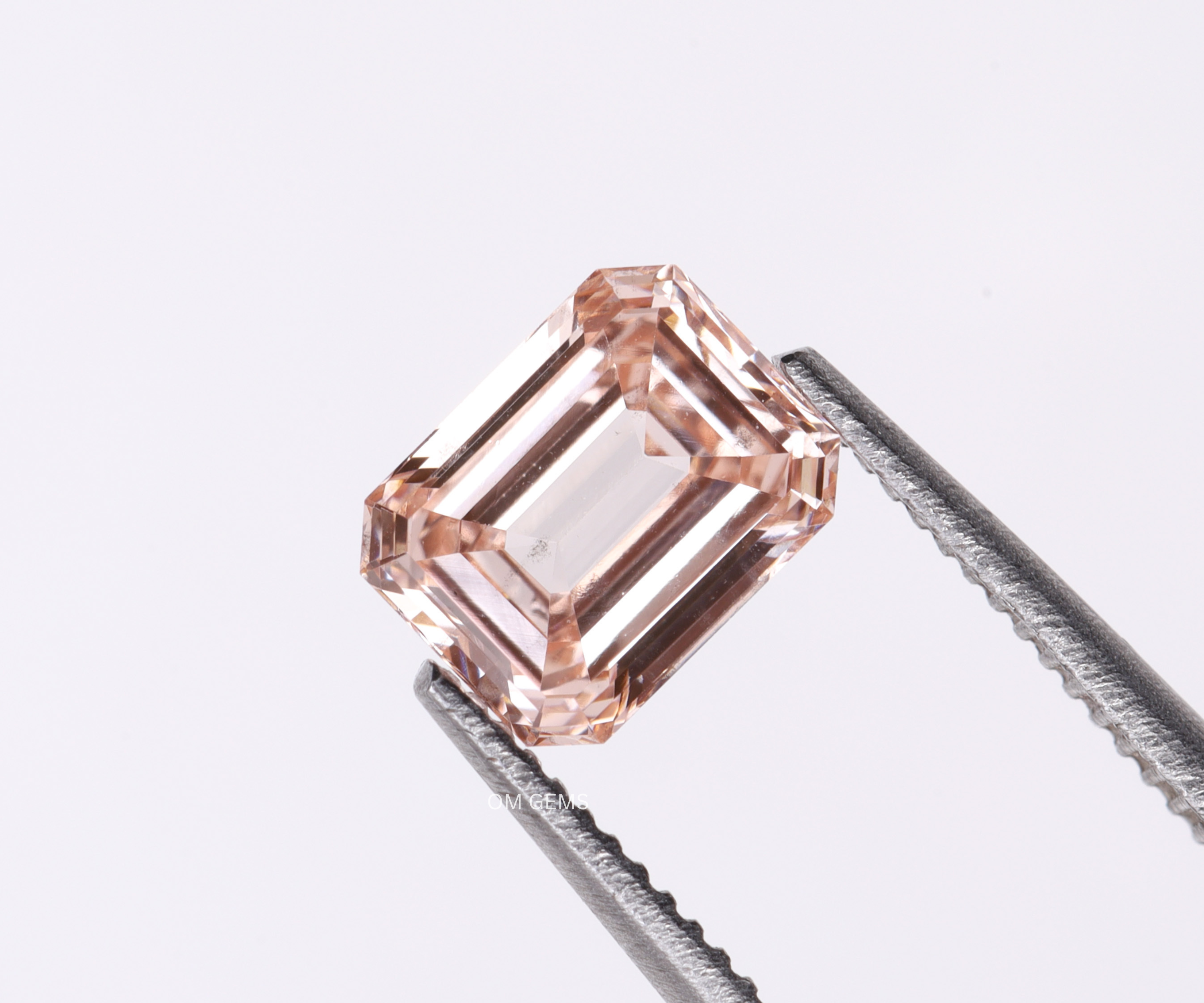 Lab Grown Pink Emerald Cut Diamond