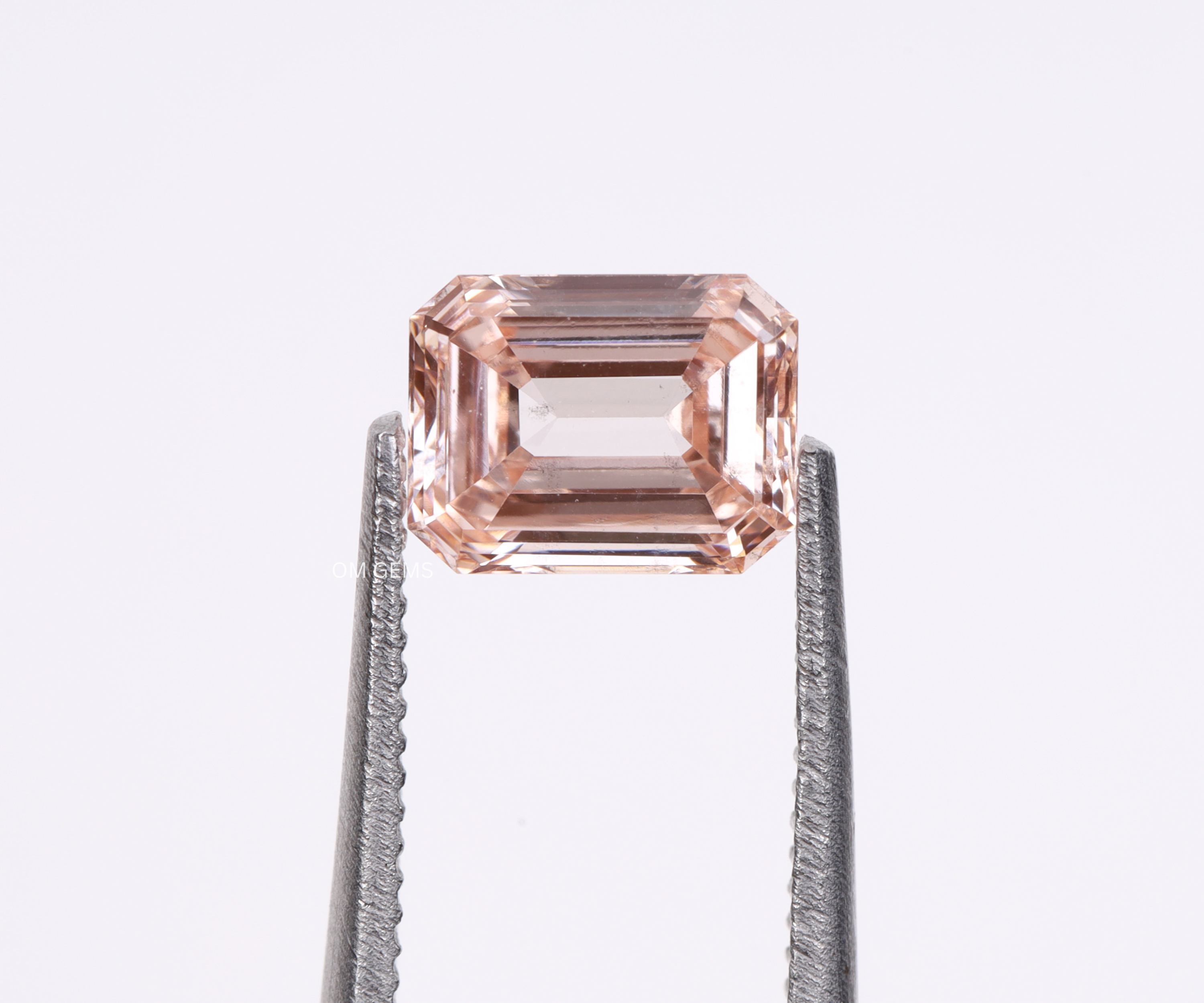 Pink Color Emerald Cut Lab Grown Diamond