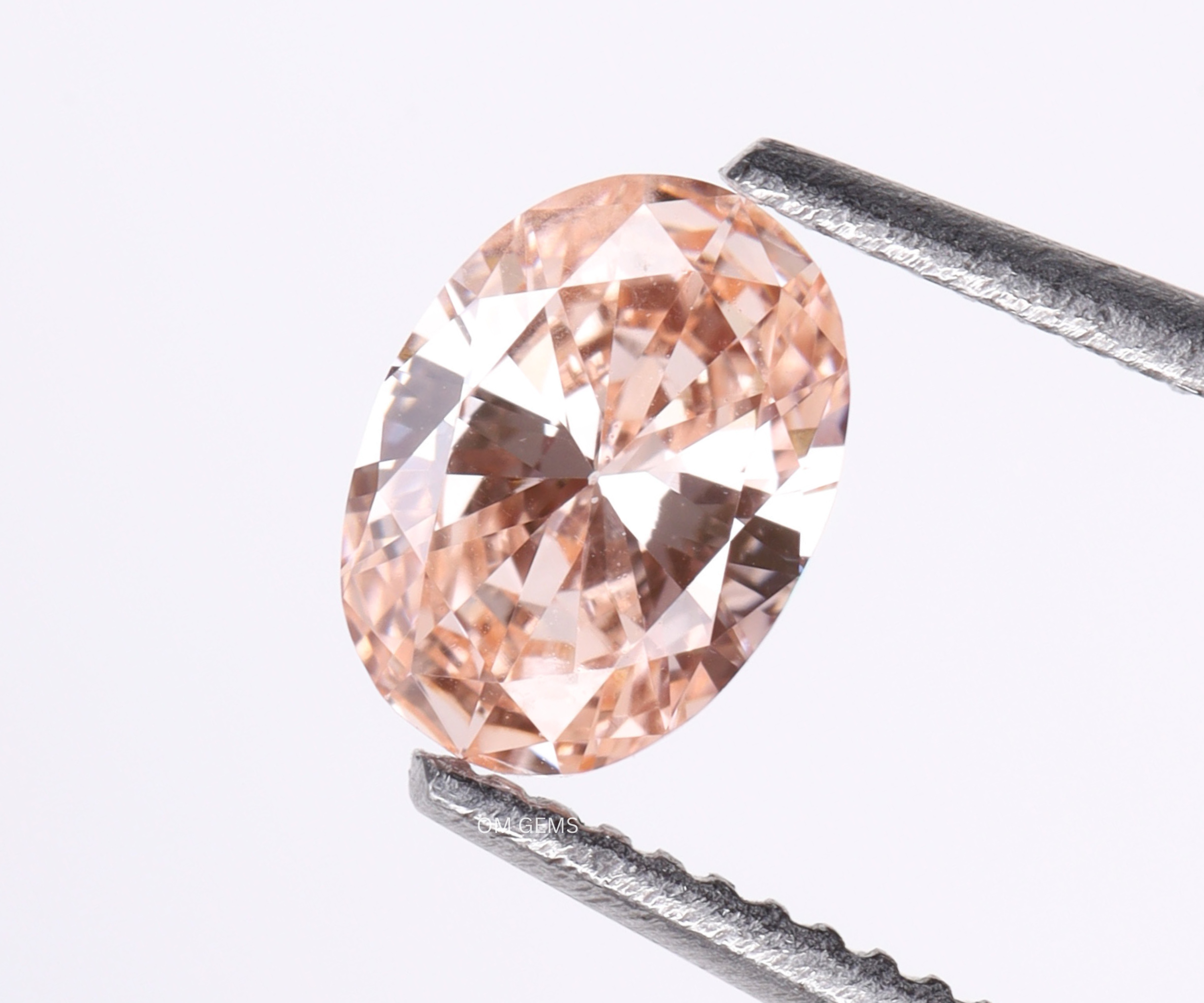 Lab Grown Pink Oval Shape Diamond