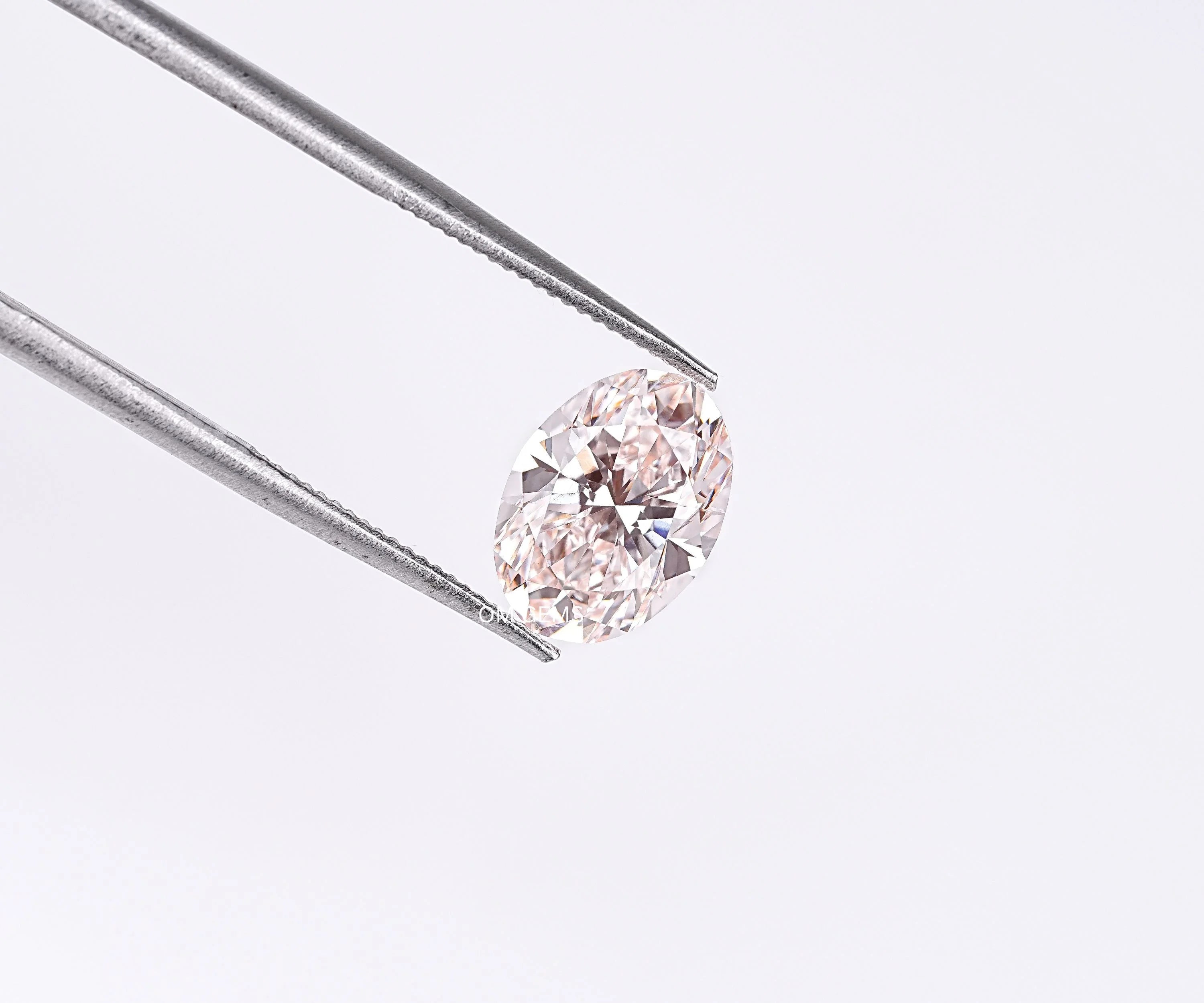 Pink Oval Shape Lab Grown Loose Diamond