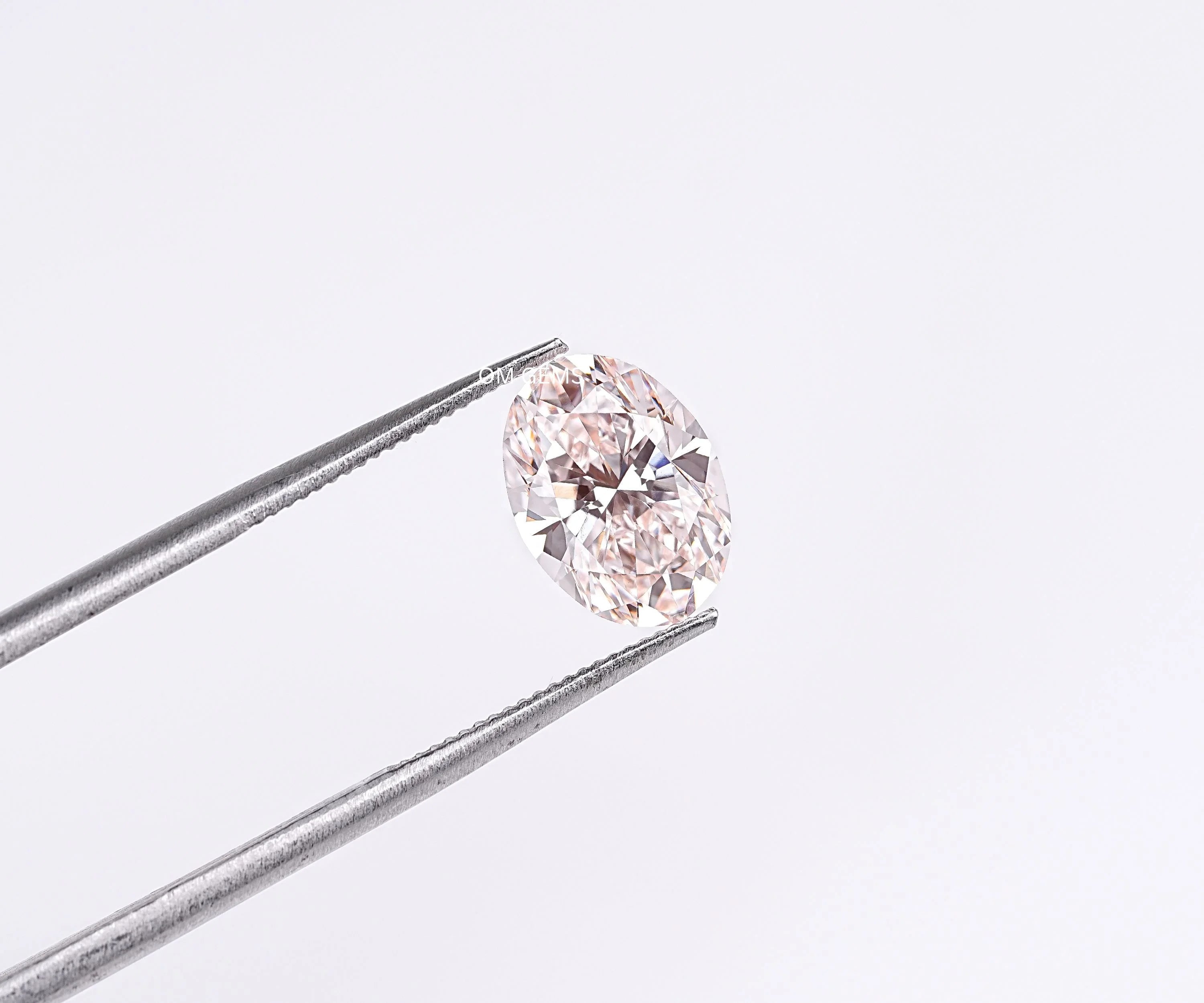 Pink Oval Shape Lab Grown Loose Diamond