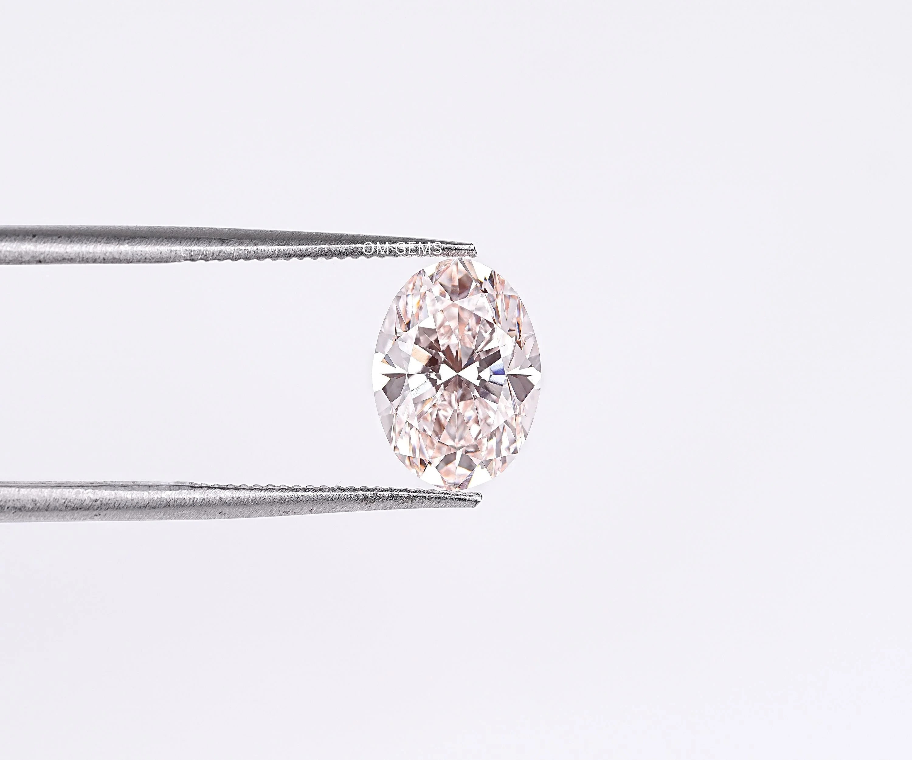 Pink Oval Shape Lab Grown Loose Diamond