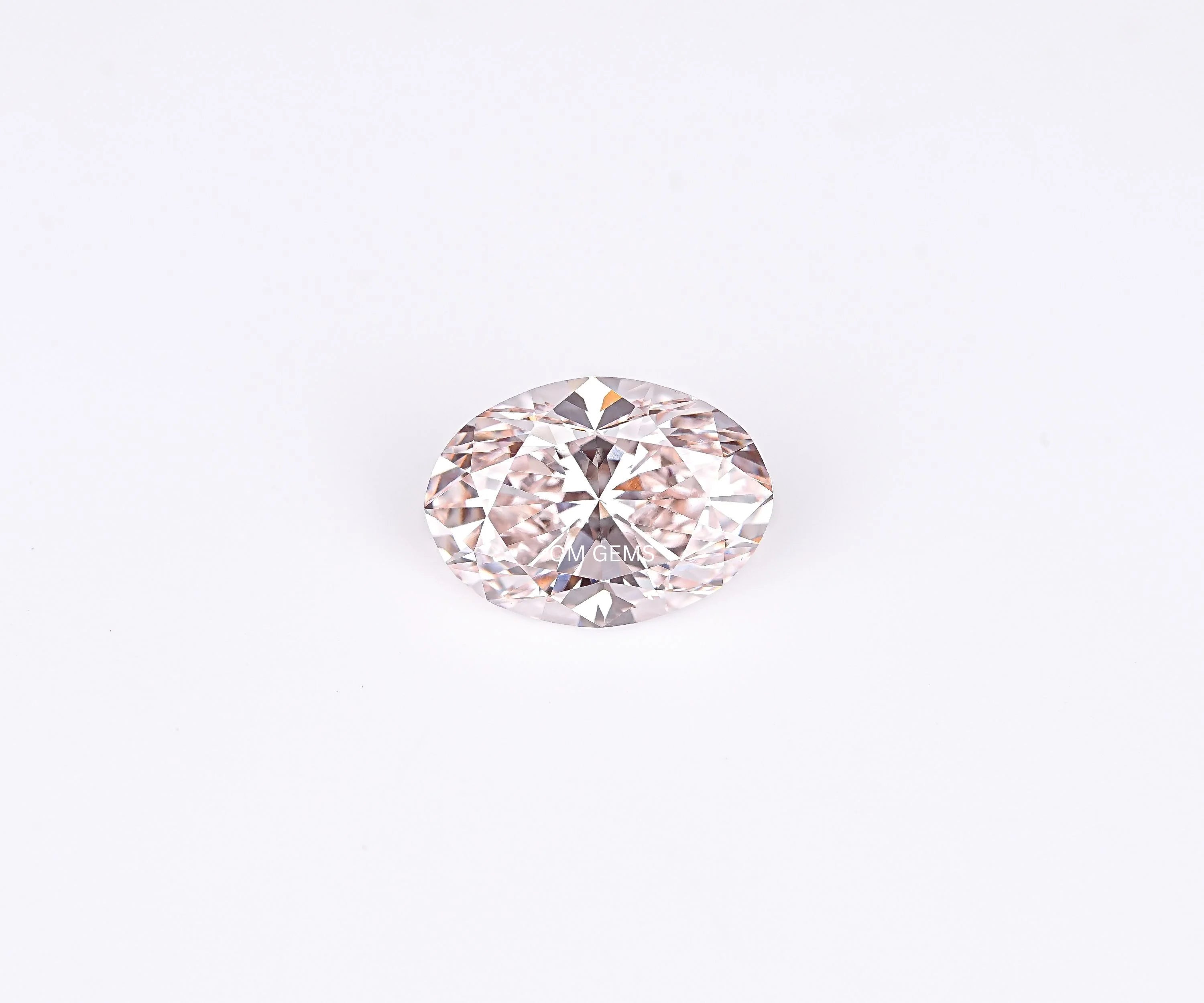 Pink Oval Shape Lab Grown Loose Diamond