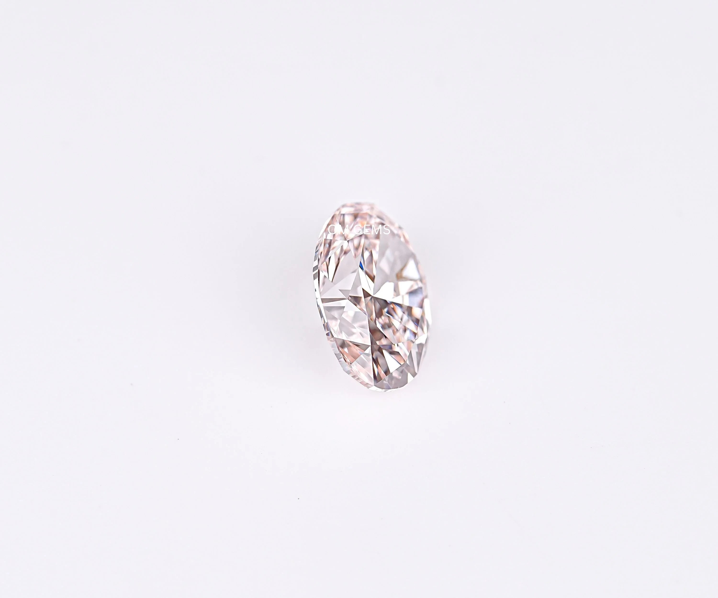 Pink Oval Shape Lab Grown Loose Diamond