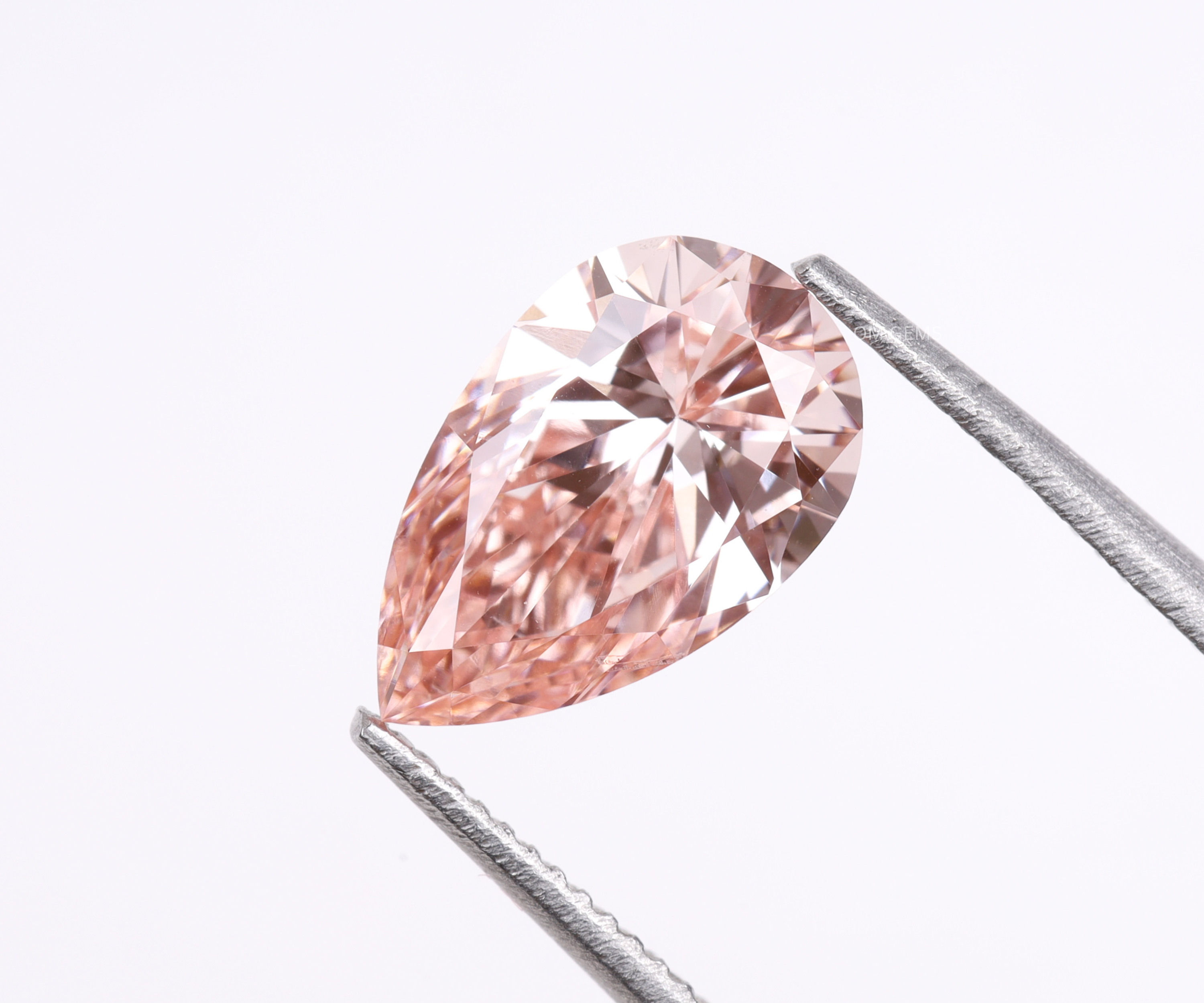 Lab Grown Pink Pear Diamond