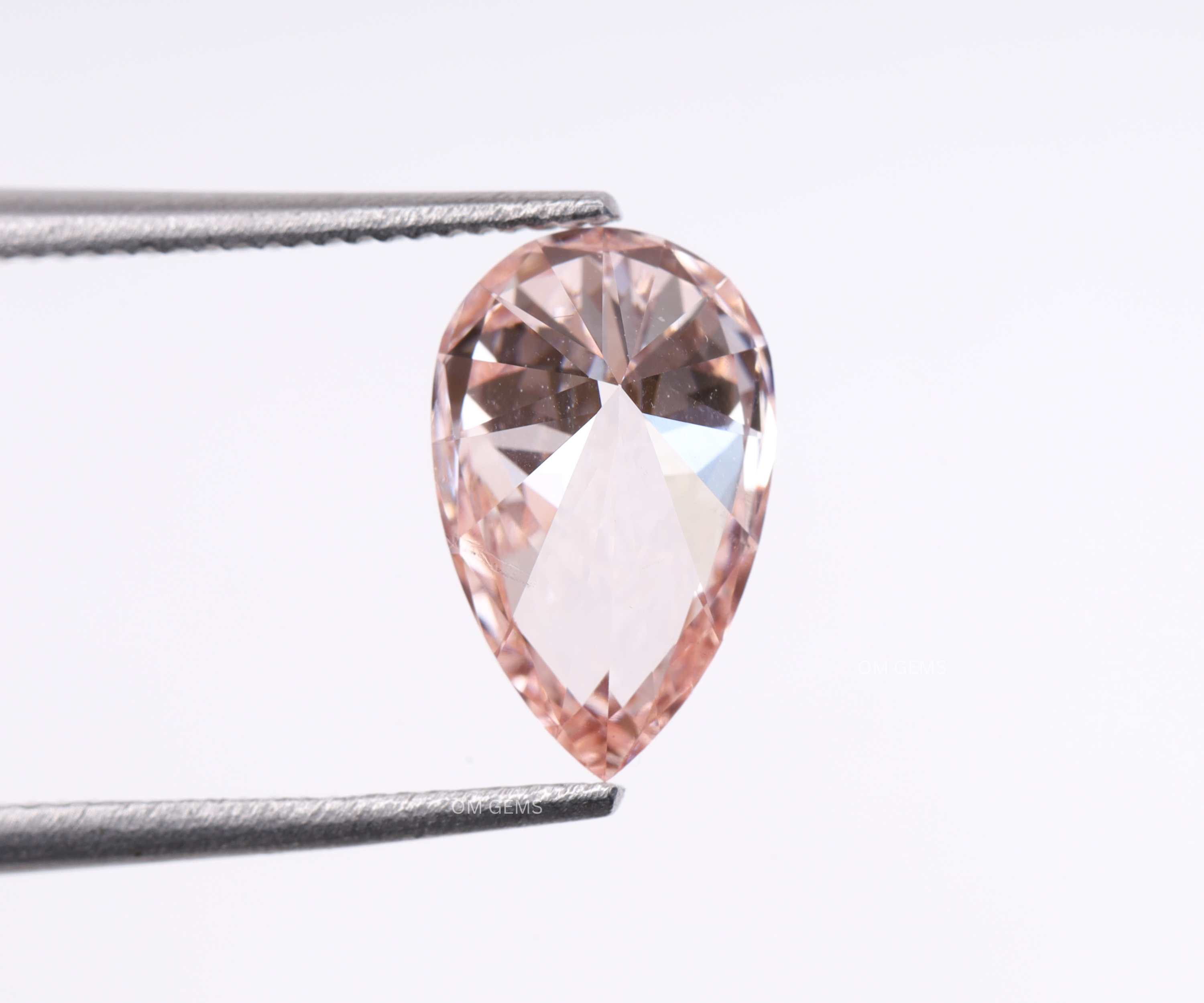 Pink Pear Cut Lab Grown Diamond 