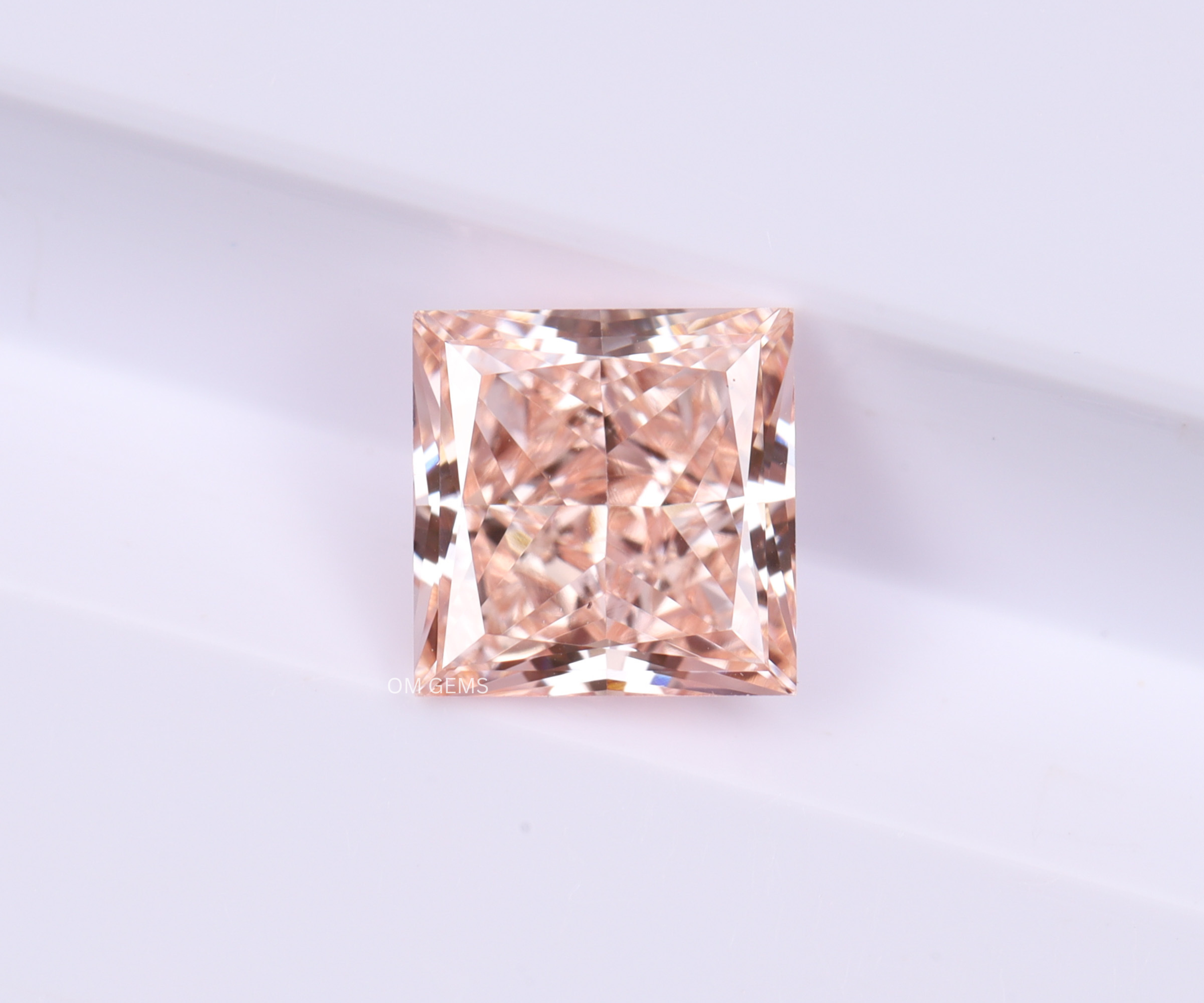 1.50 CT Pink Princess Cut Lab Grown Diamond