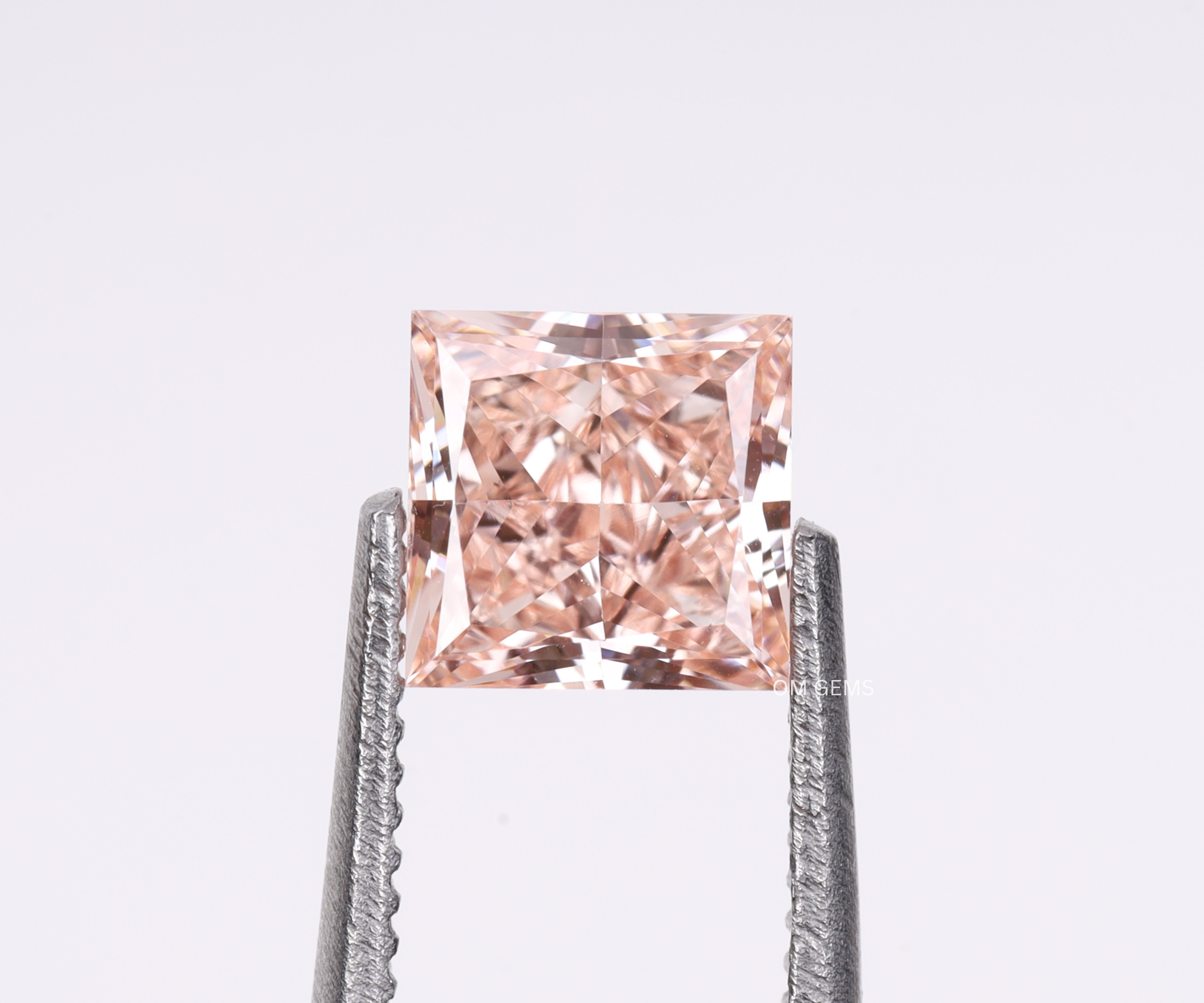 Fancy Pink Princess Cut Lab Grown Diamond