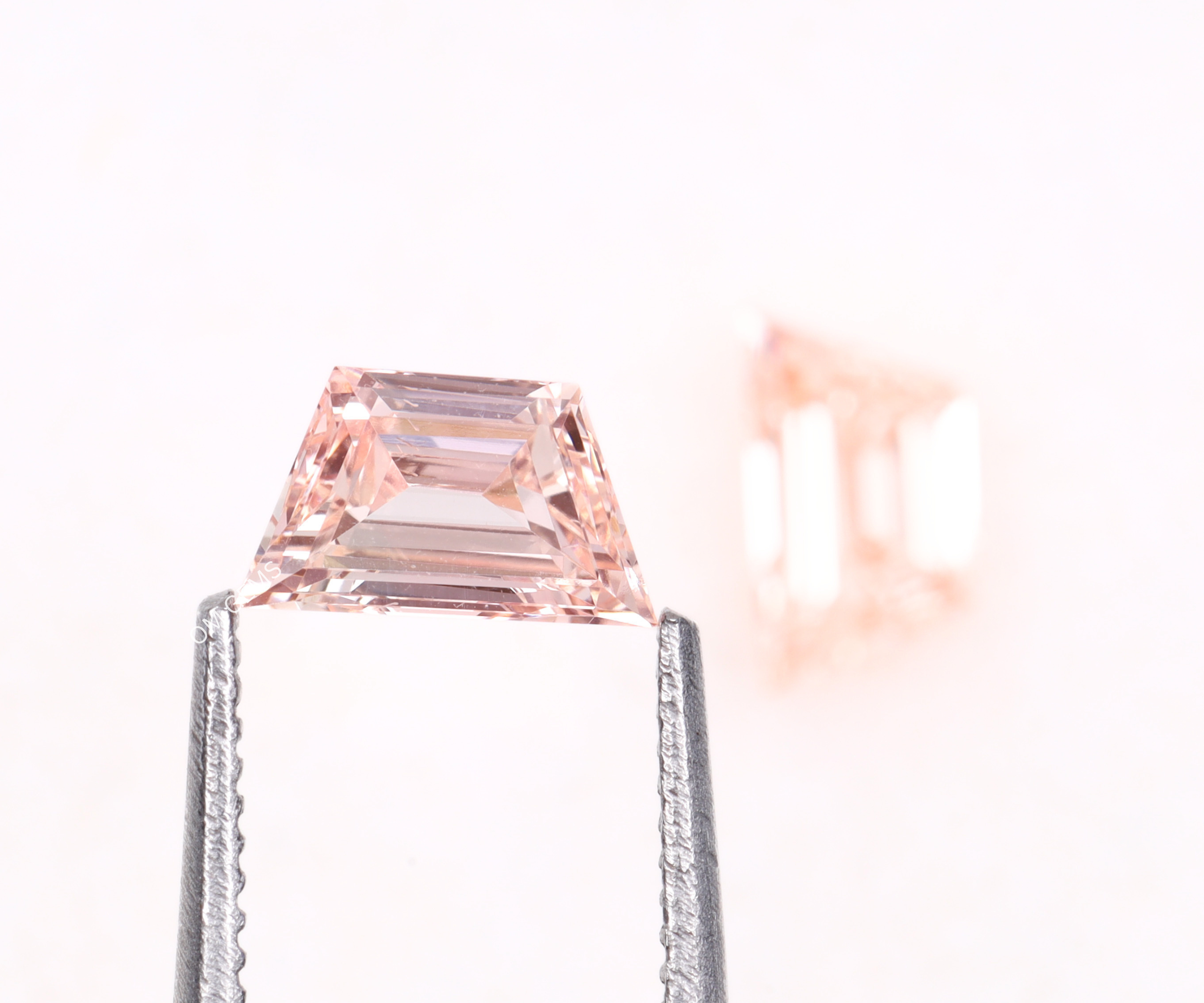 Pink Trapezoid Lab Grown Diamond Matching Pair