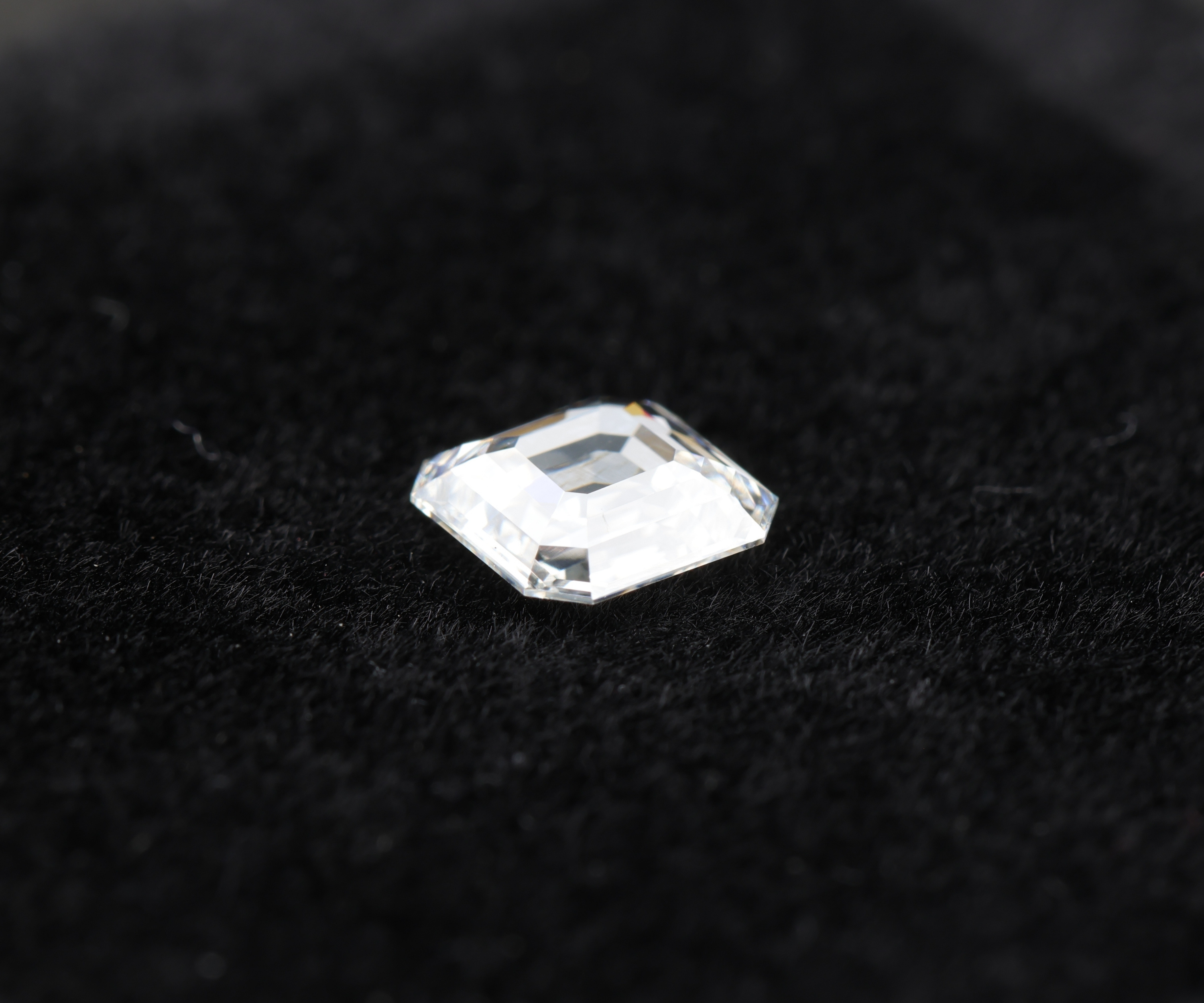 Portrait Cut Square Emerald Lab Grown Diamond